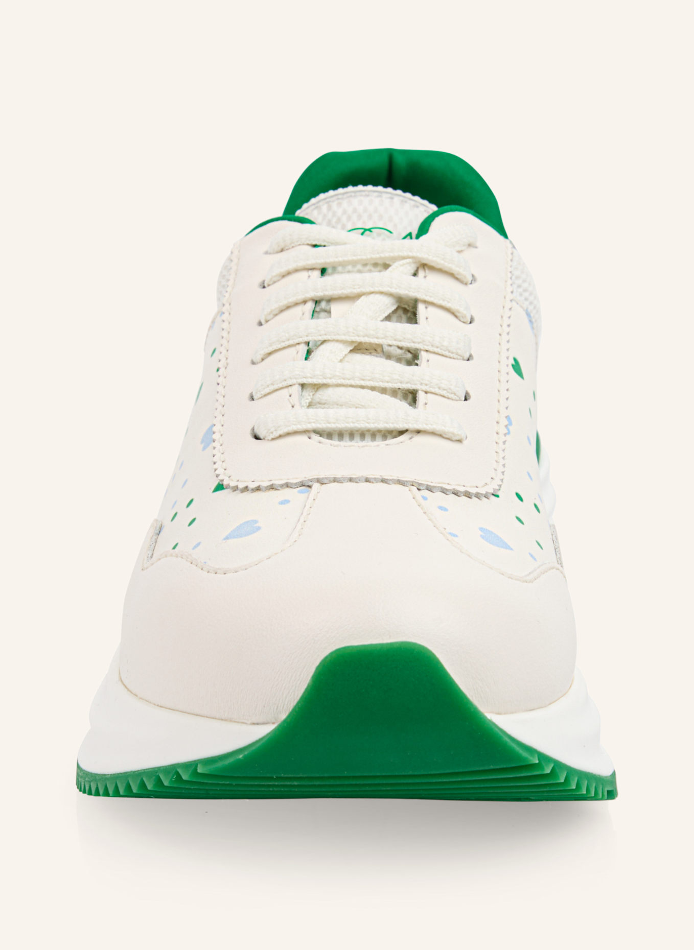 MARC CAIN Sneaker: WEISS/ CREME