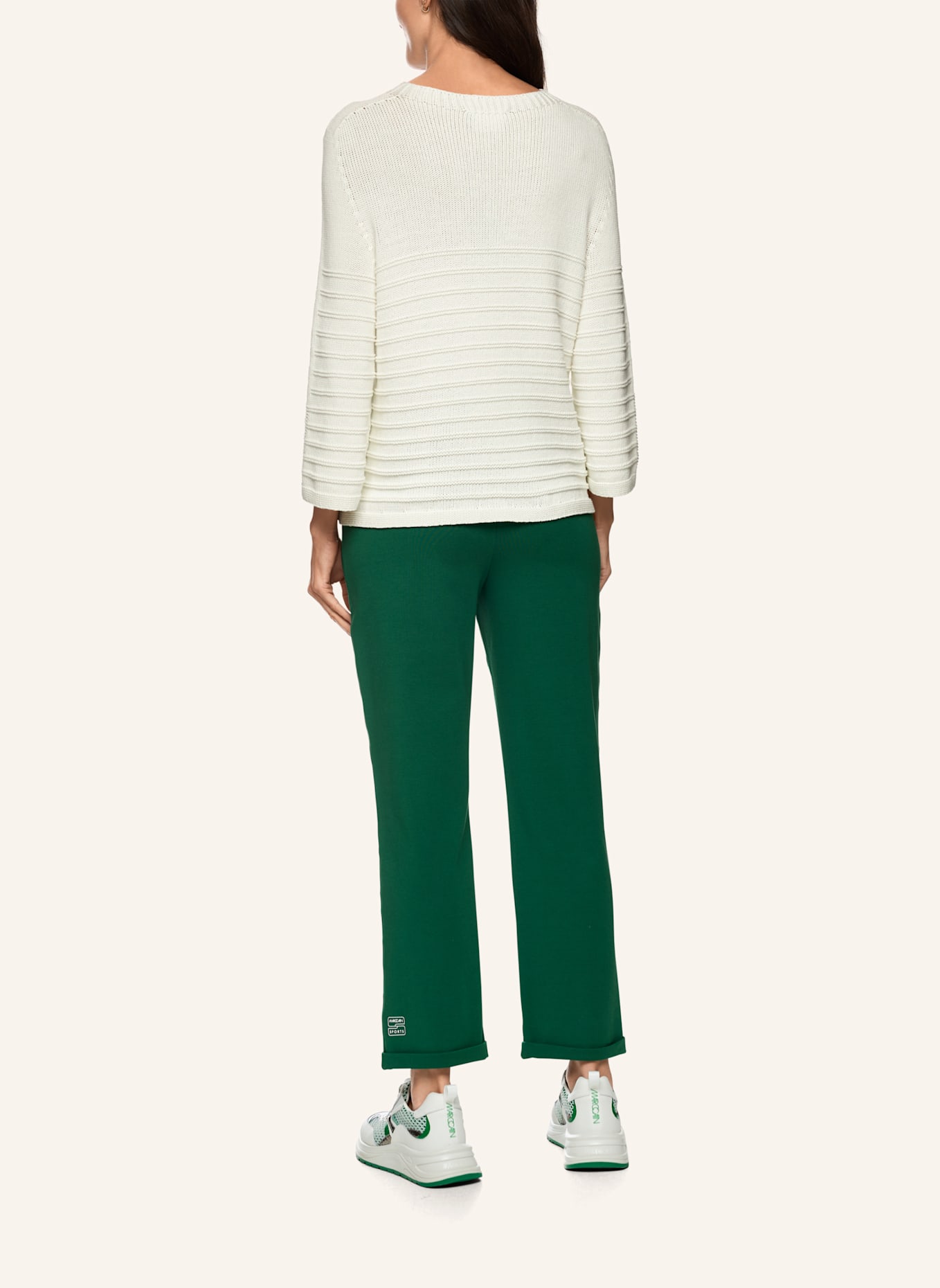 MARC CAIN Pullover: DUNKELGRÜN