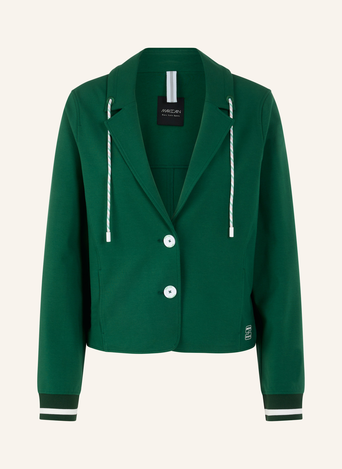 MARC CAIN Jerseyblazer: DUNKELGRÜN