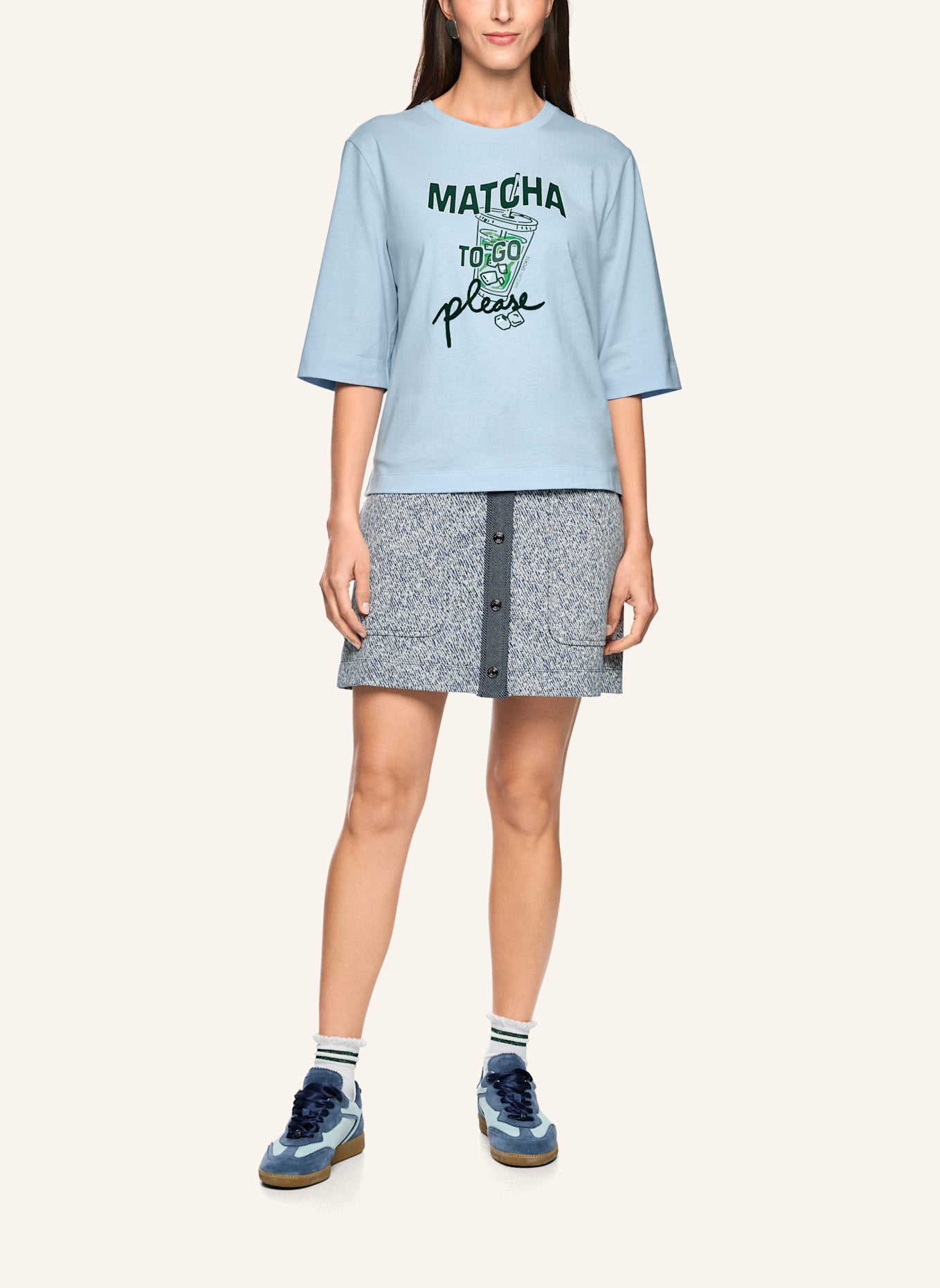 MARC CAIN T-Shirt: HELLBLAU