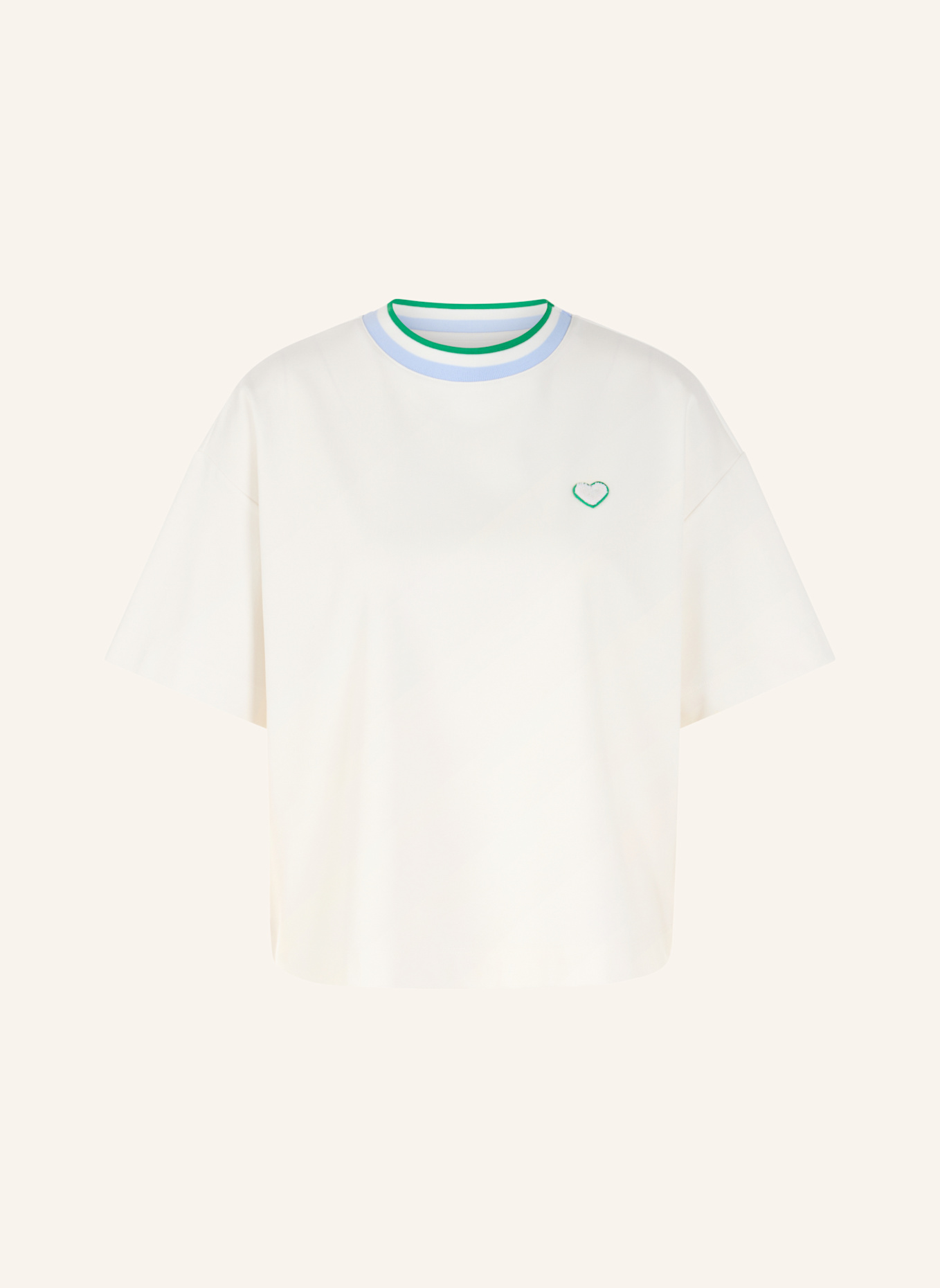 MARC CAIN T-Shirt: WEISS/ CREME