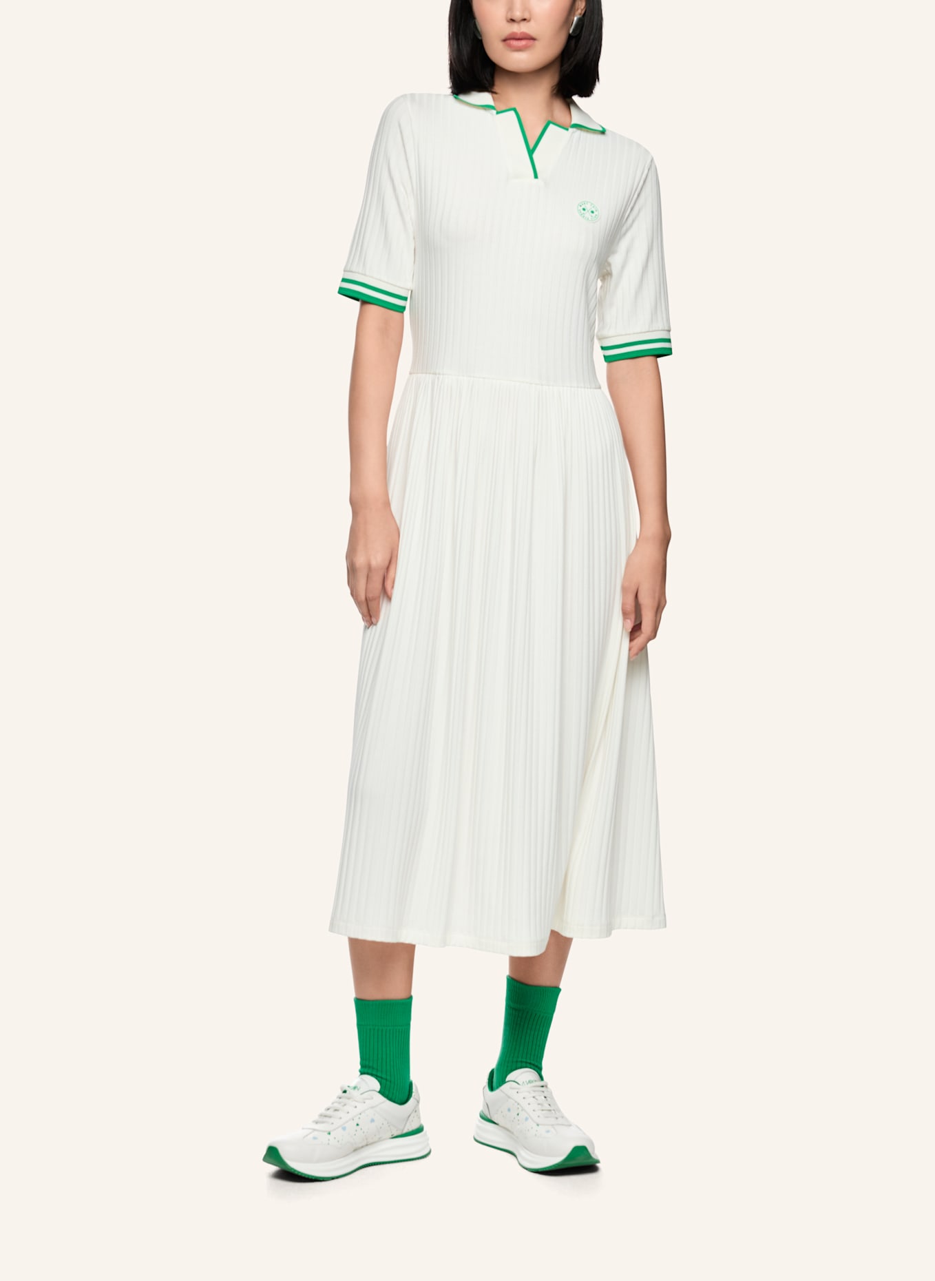 MARC CAIN Kleid: WEISS/ CREME