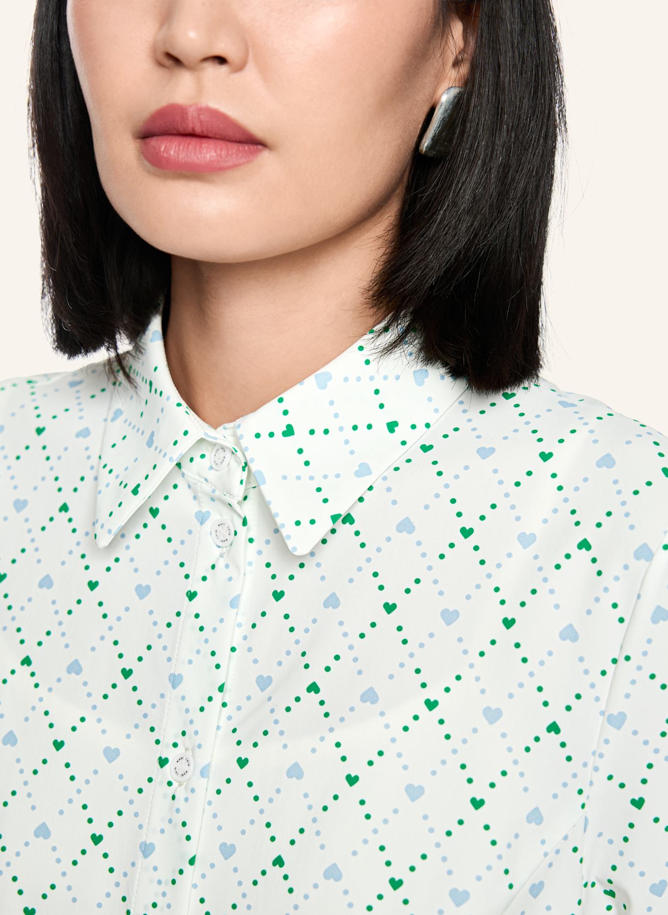 MARC CAIN Bluse: WEISS/ CREME