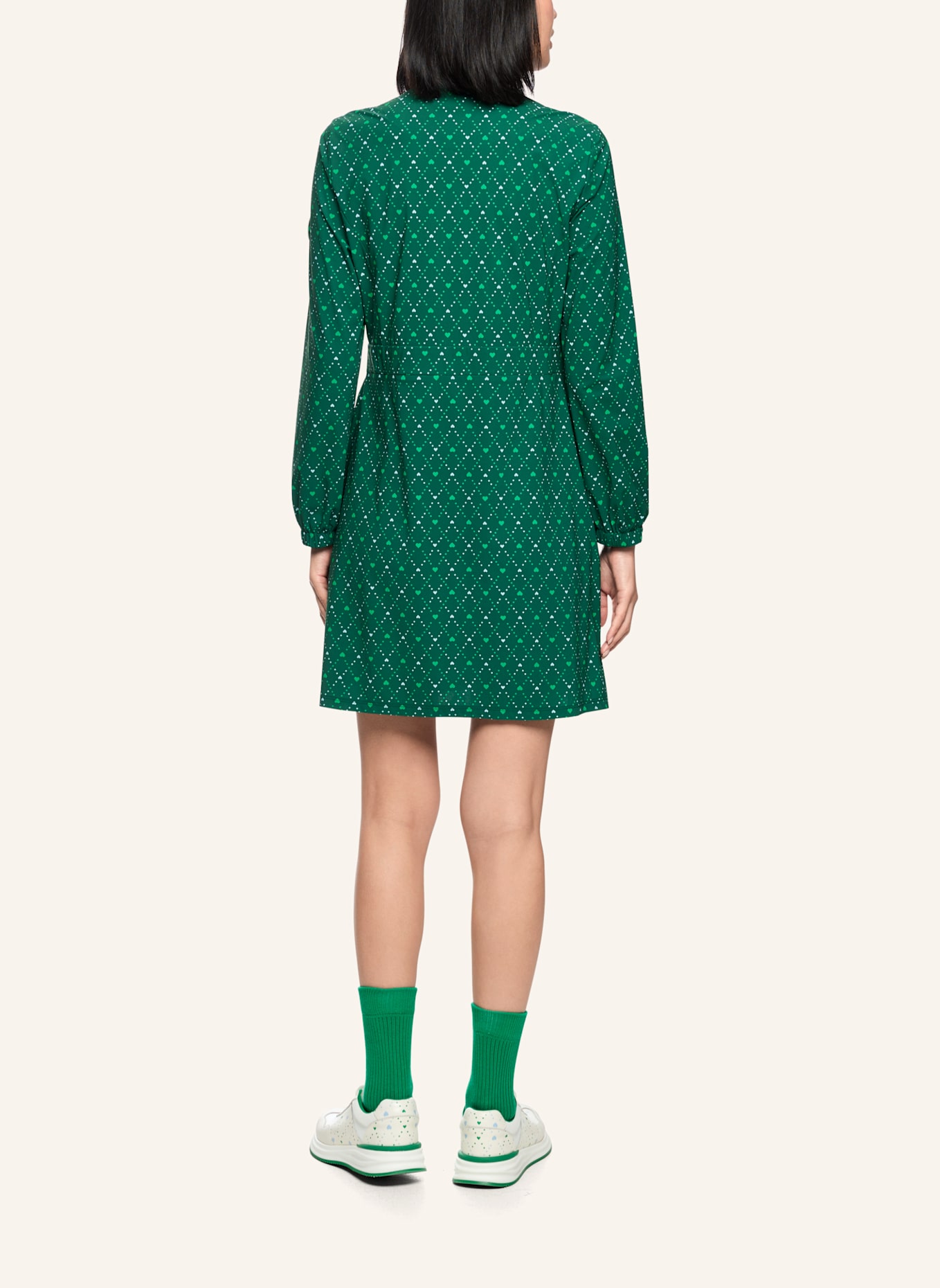 MARC CAIN Kleid: DUNKELGRÜN