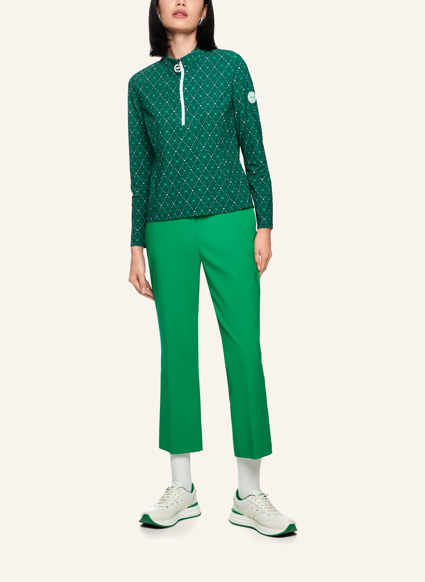 MARC CAIN T-Shirt: DUNKELGRÜN