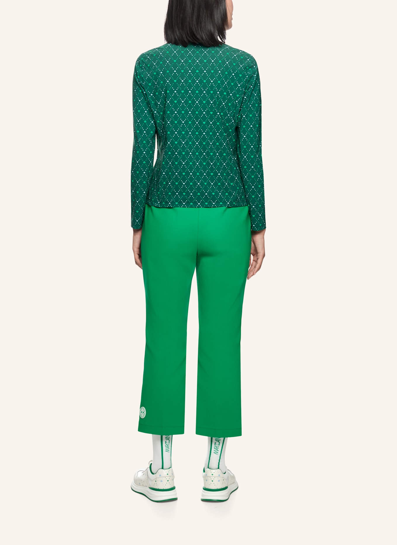 MARC CAIN T-Shirt: DUNKELGRÜN