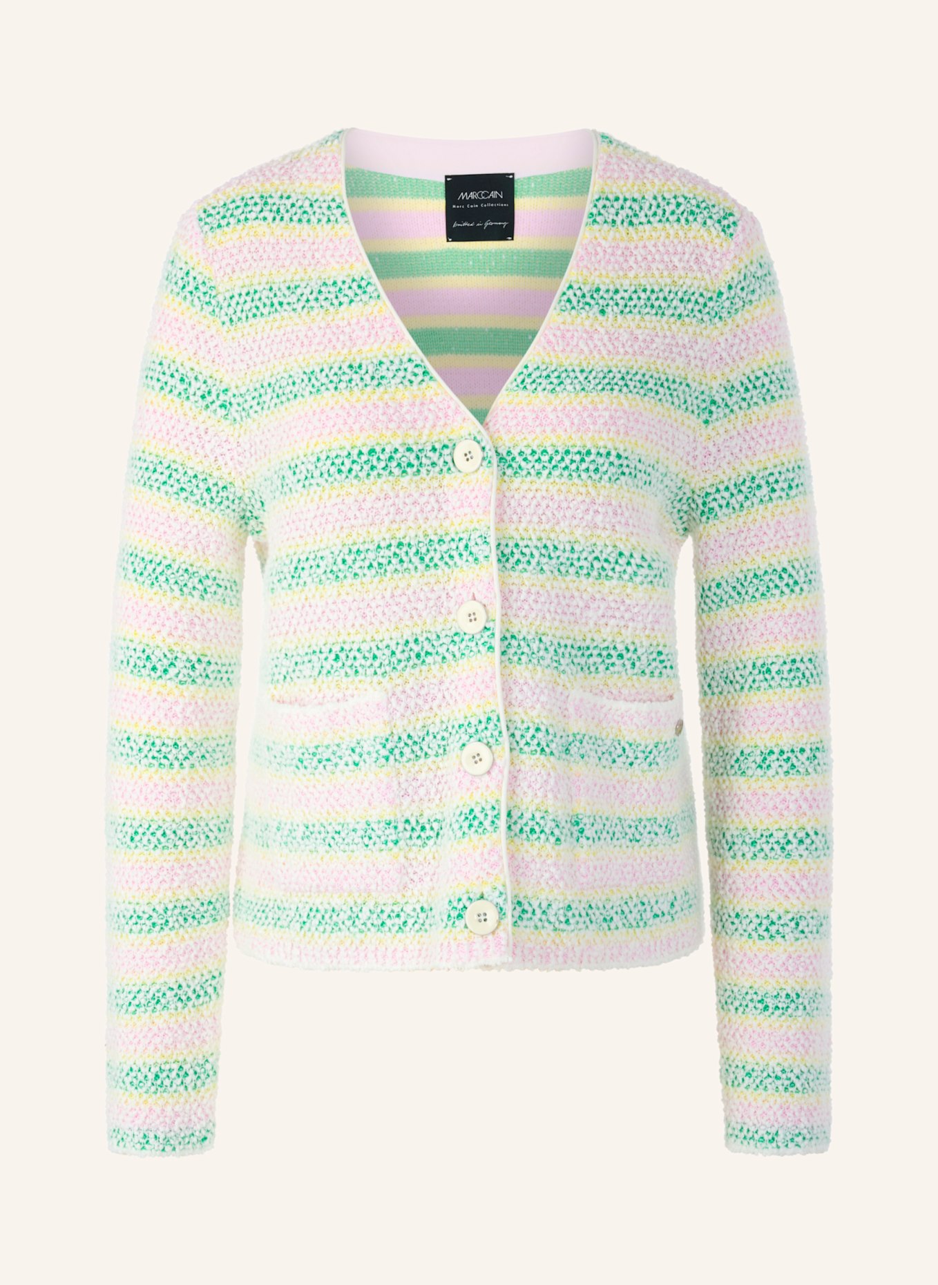 MARC CAIN Cardigan: HELLGRÜN