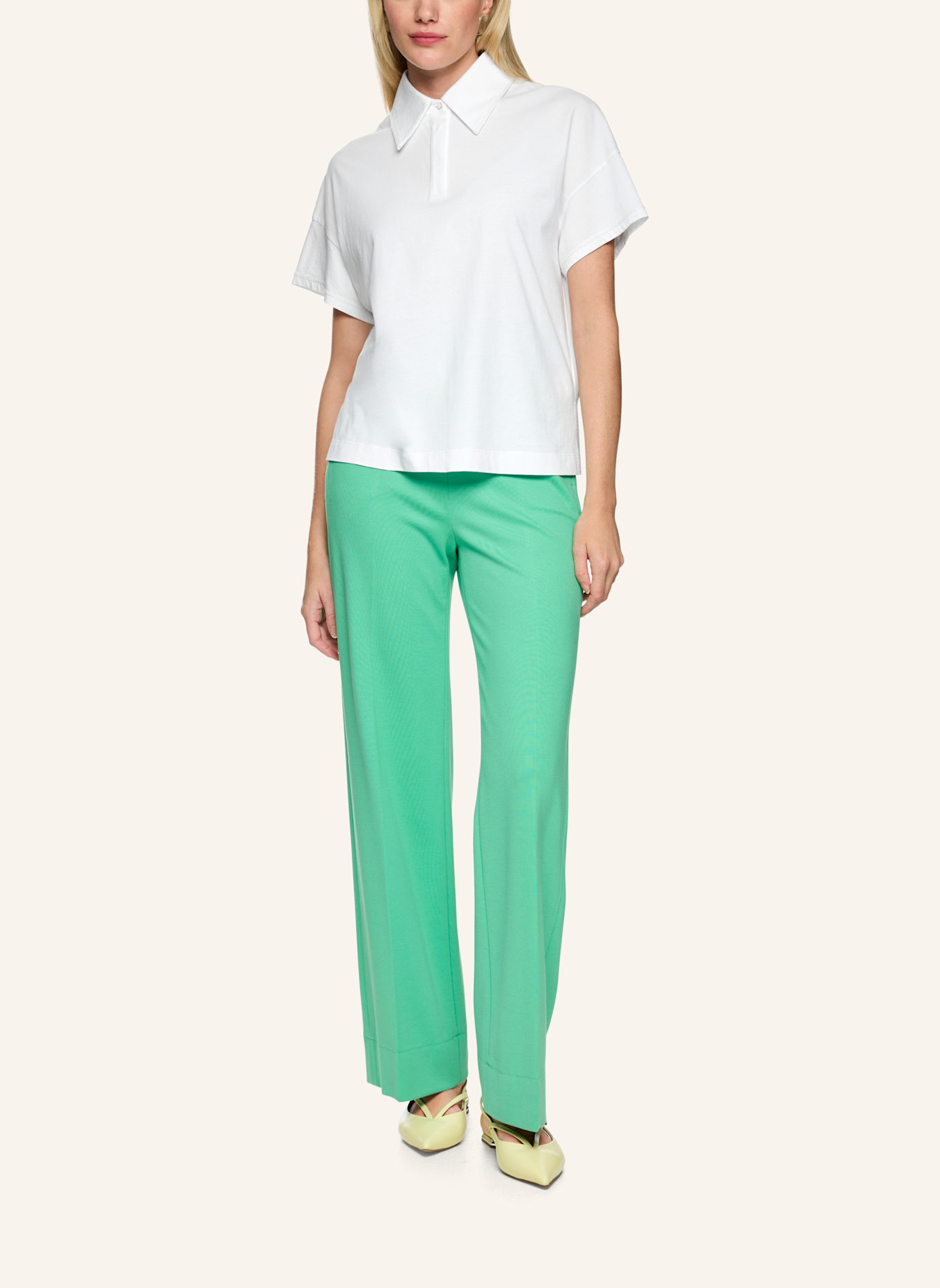 MARC CAIN Poloshirt: WEISS