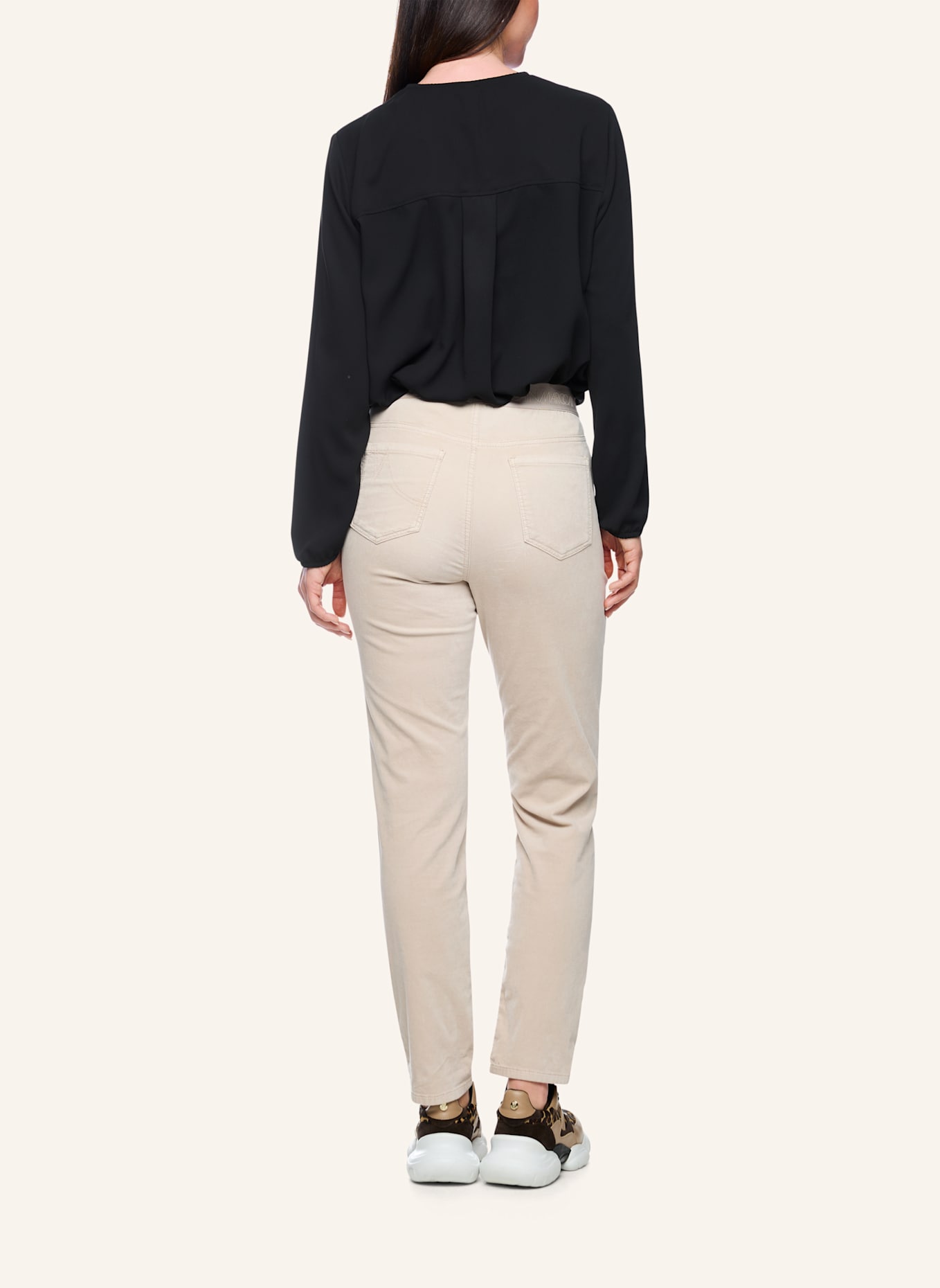 MARC CAIN Hose SIENA: BEIGE/ GRAU/ TAUPE