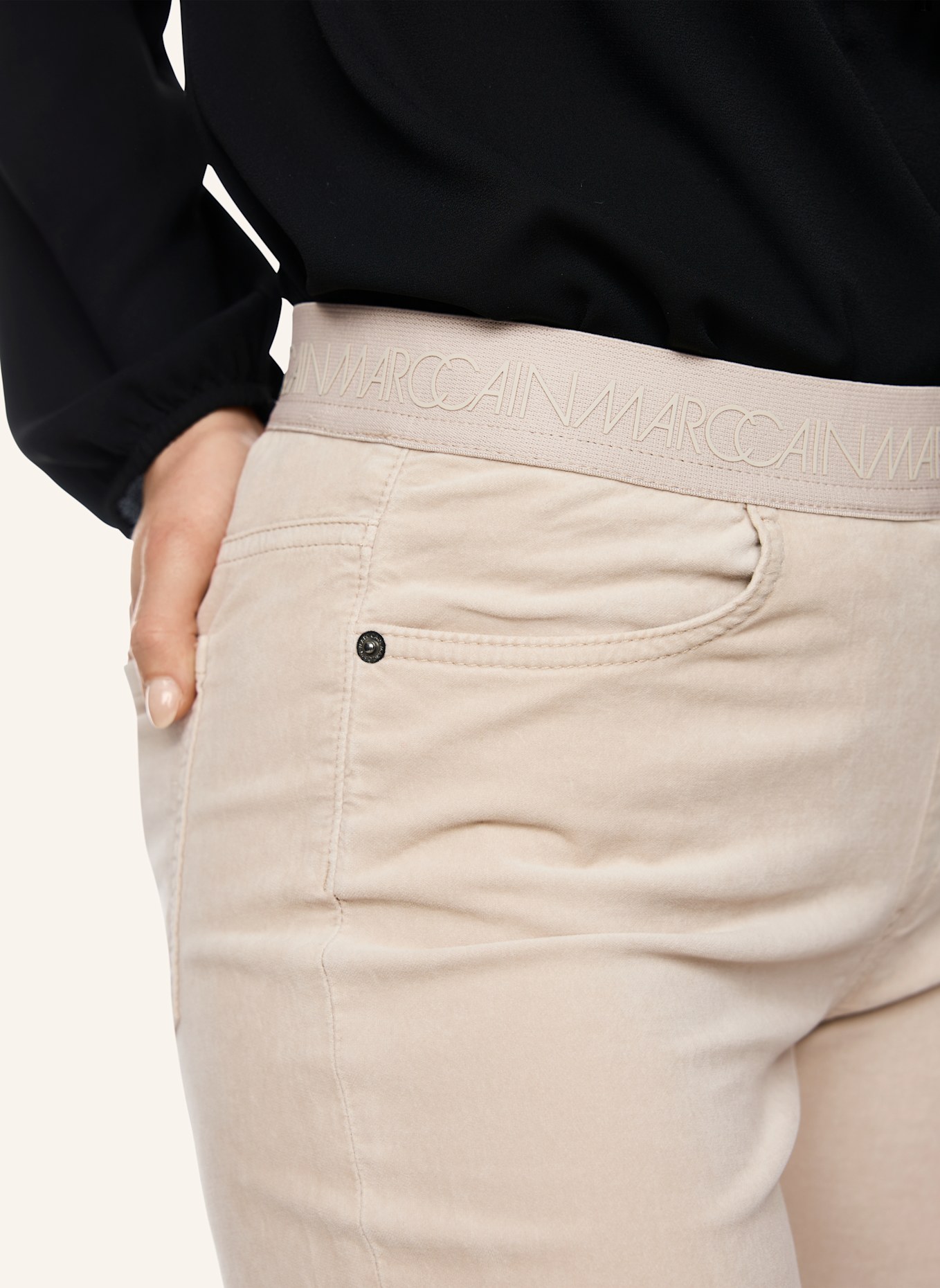 MARC CAIN Hose SIENA: BEIGE/ GRAU/ TAUPE