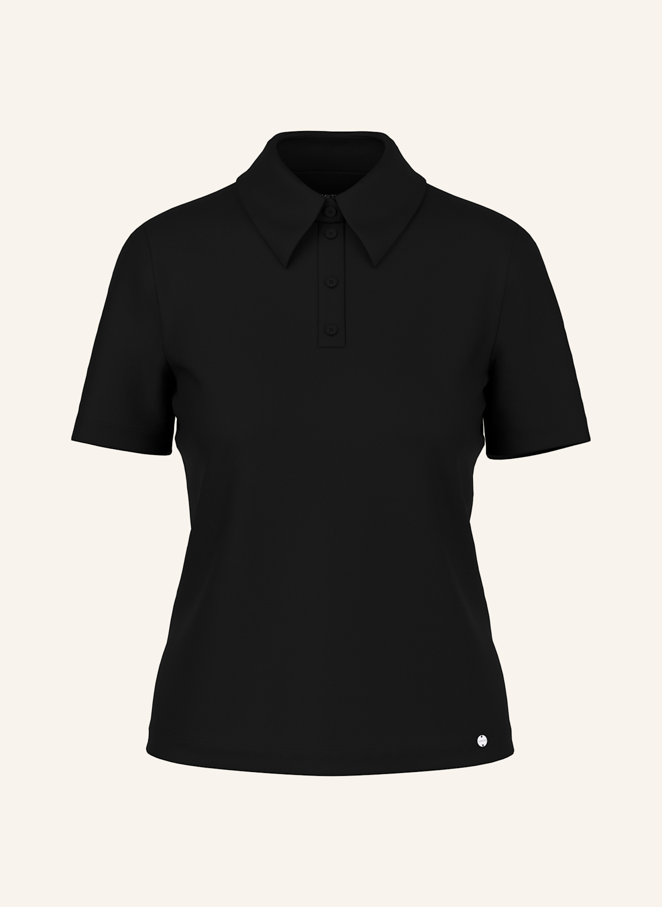 MARC CAIN Jersey-Poloshirt: SCHWARZ