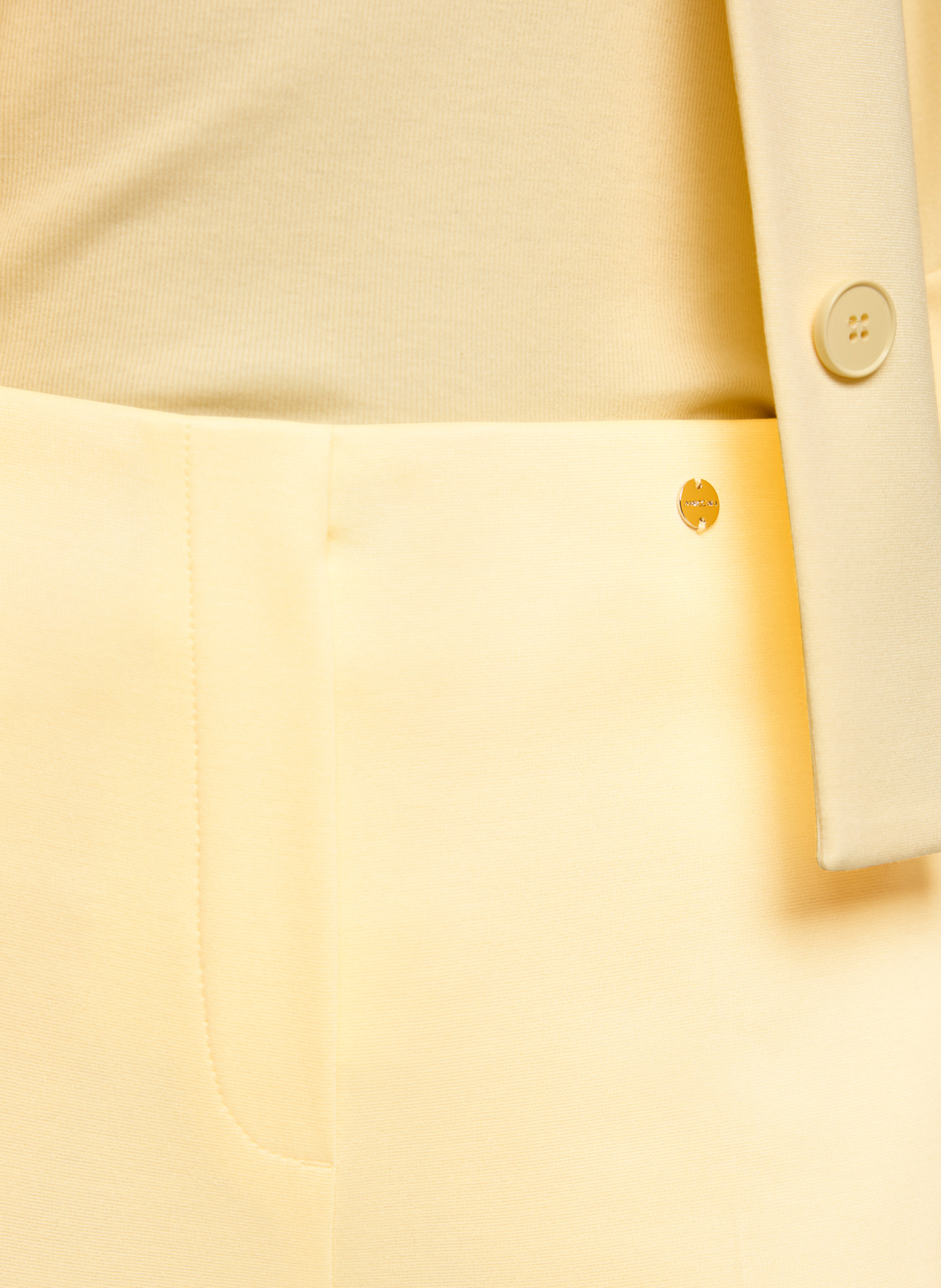 MARC CAIN Marlenehose aus Jersey: CREME