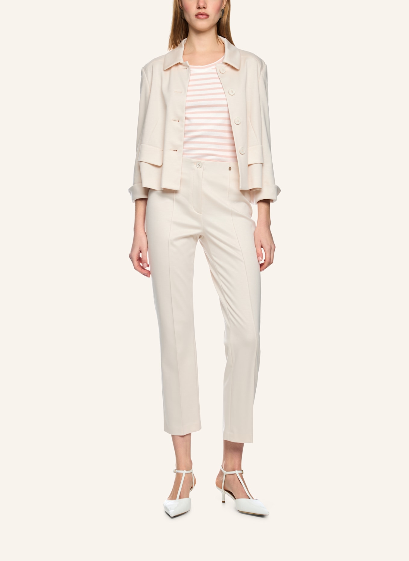 MARC CAIN Shirt mit 3/4-Arm: BEIGE