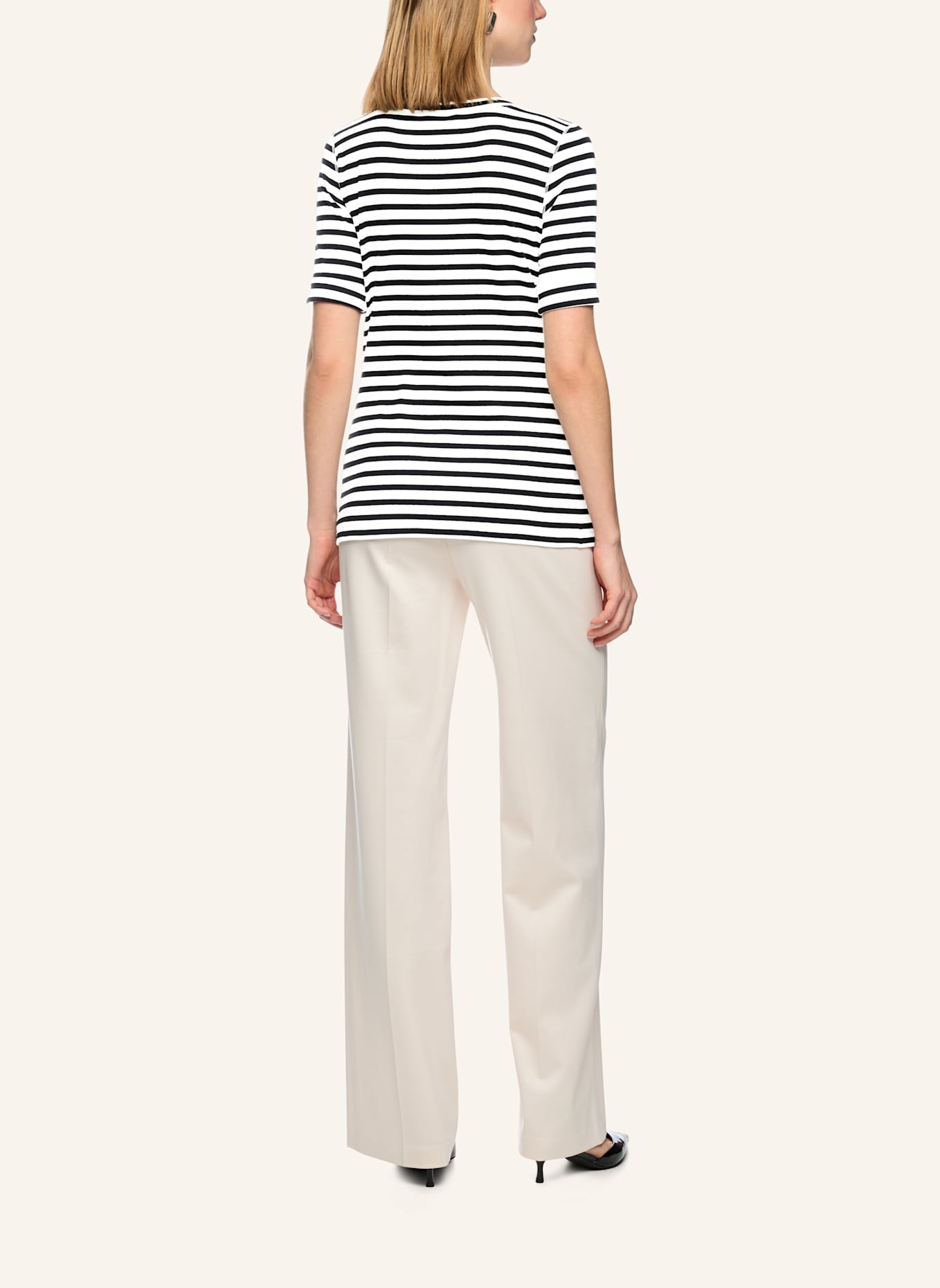 MARC CAIN Shirt mit 3/4-Arm: WEISS