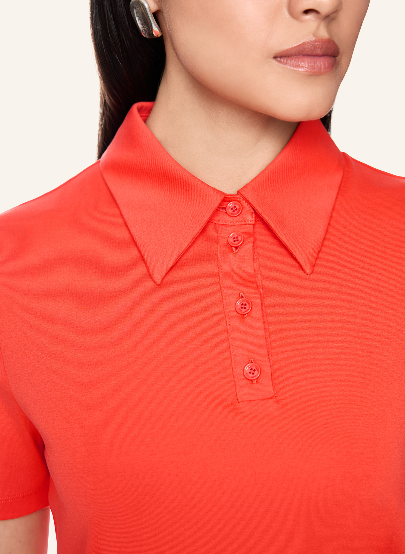 MARC CAIN Jersey-Poloshirt: ROT