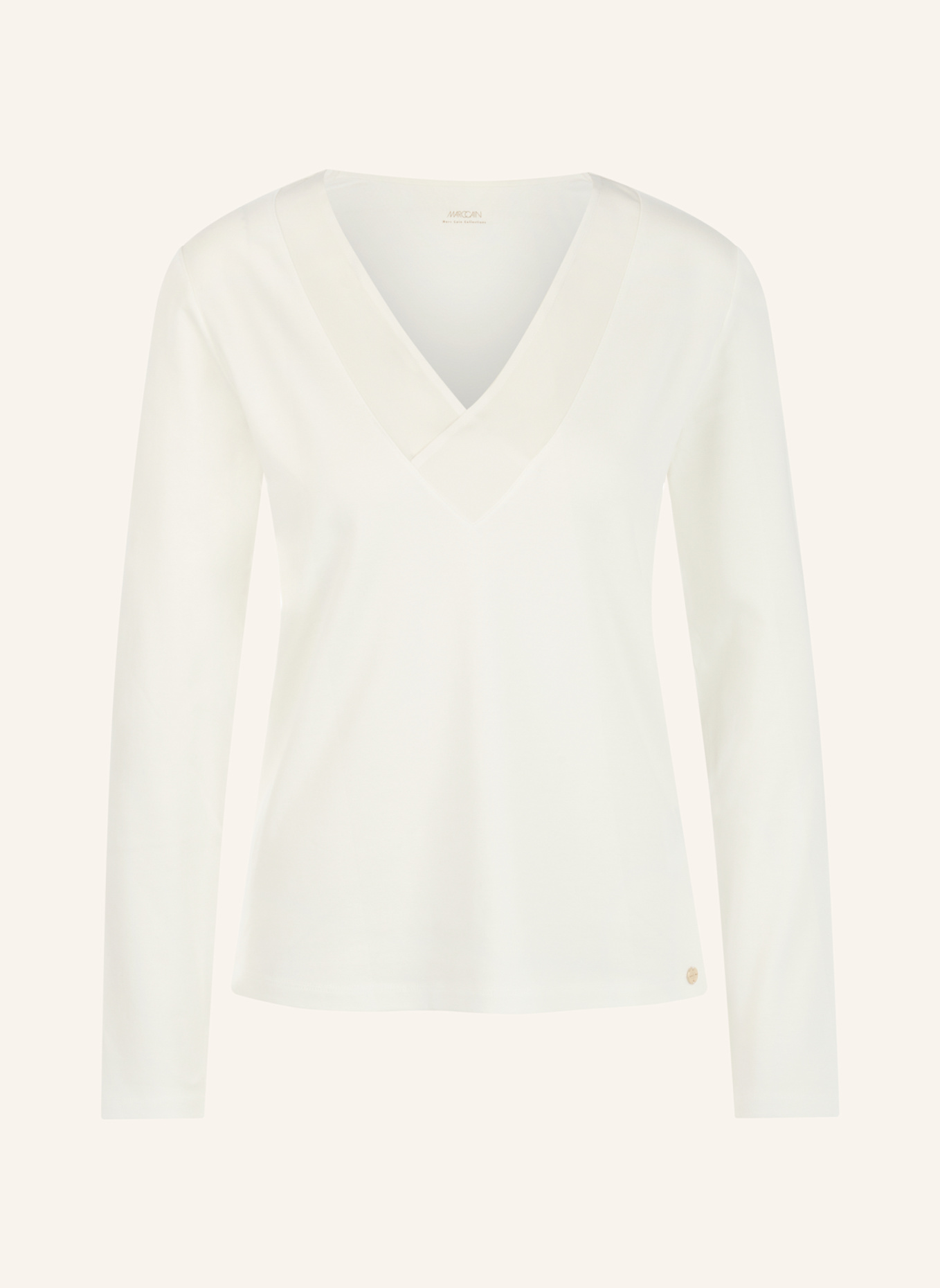 MARC CAIN T-Shirt: WEISS/ CREME