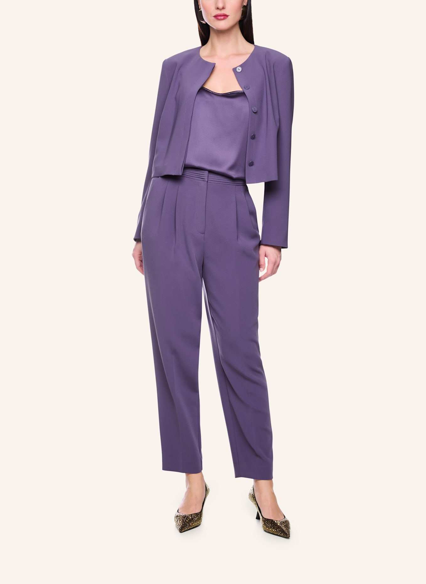 MARC CAIN Kastenjacke: DUNKELLILA