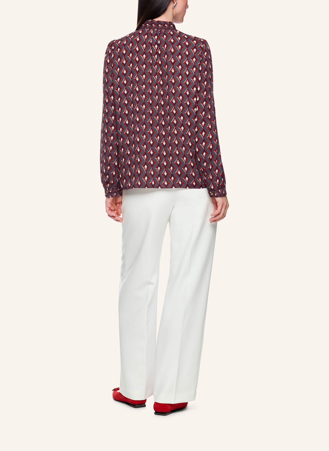 MARC CAIN Blusenshirt mit Volants: BLAU