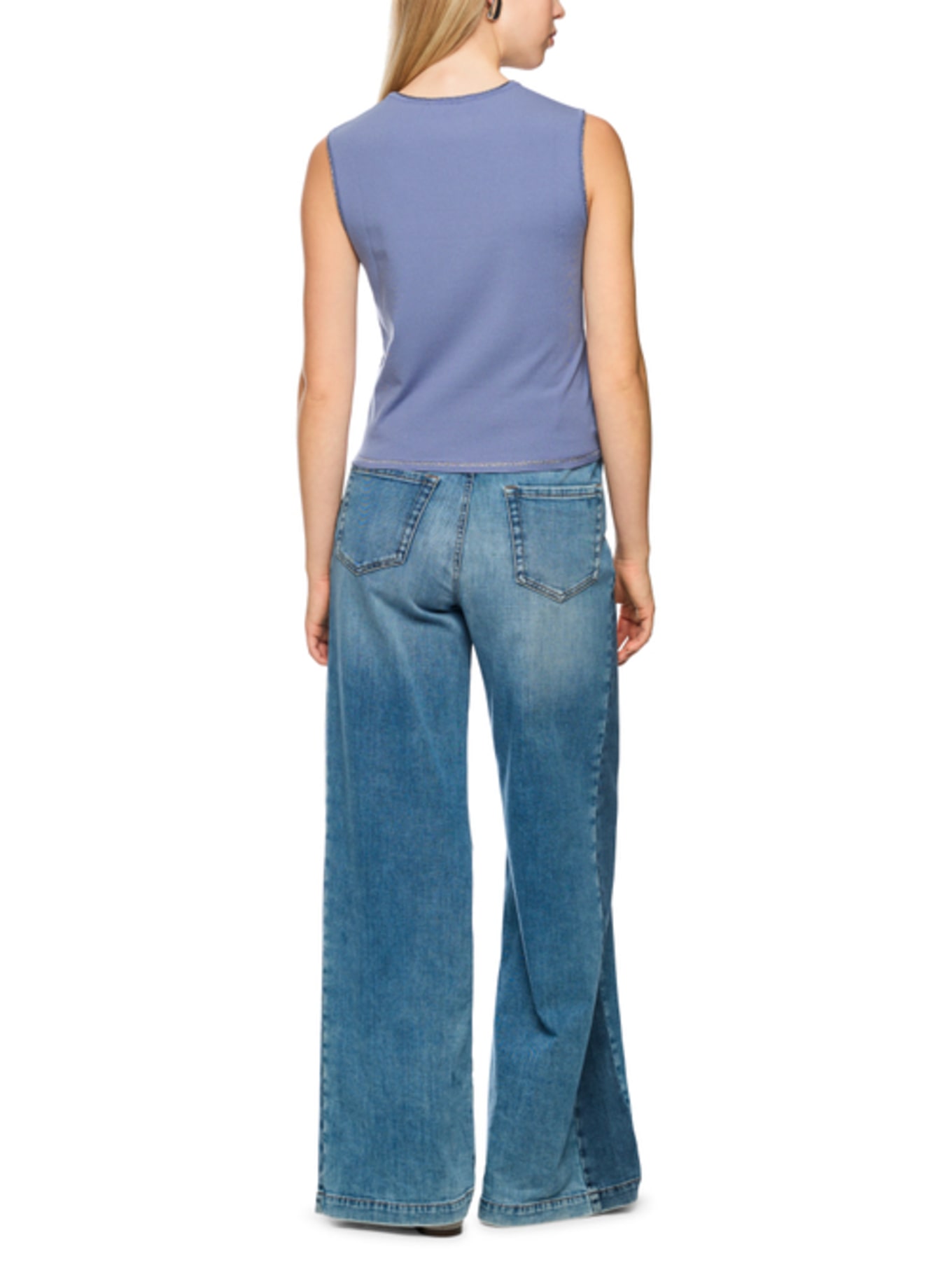 MARC CAIN Top mit Glitzergarn: LILA