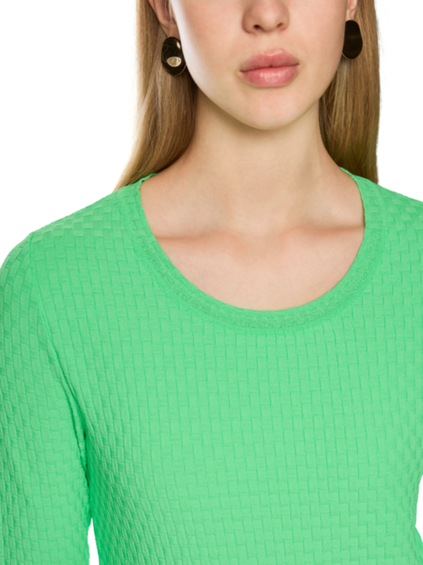 MARC CAIN Etuikleid mit Rüschen: HELLGRÜN