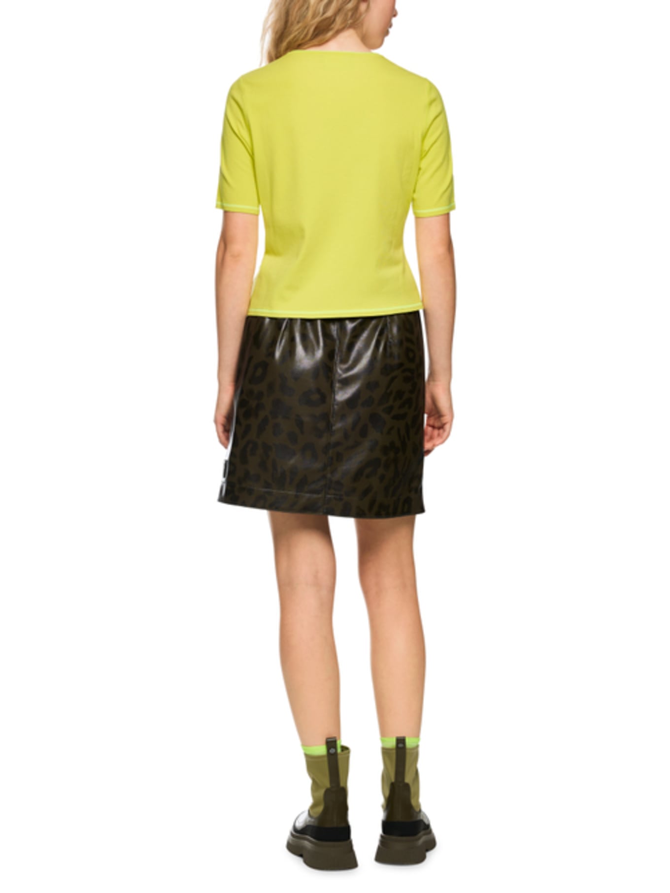 MARC CAIN Pullover mit Glitzergarn: GELB