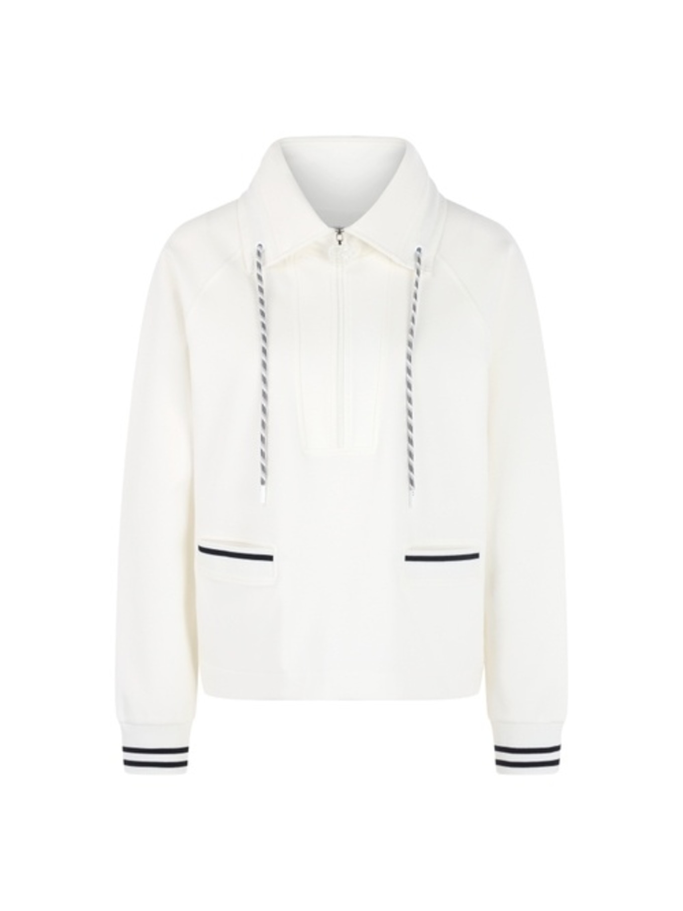MARC CAIN Sweat-Shirt: WEISS/ CREME