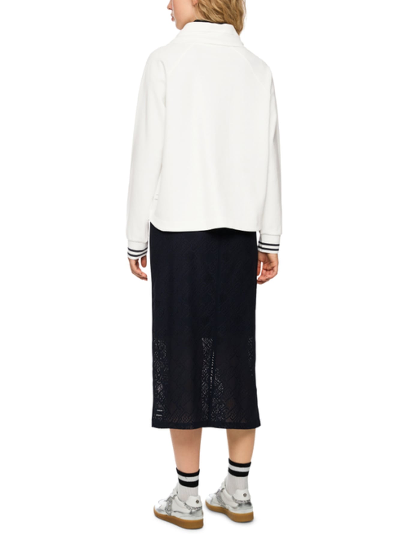 MARC CAIN Sweat-Shirt: WEISS/ CREME