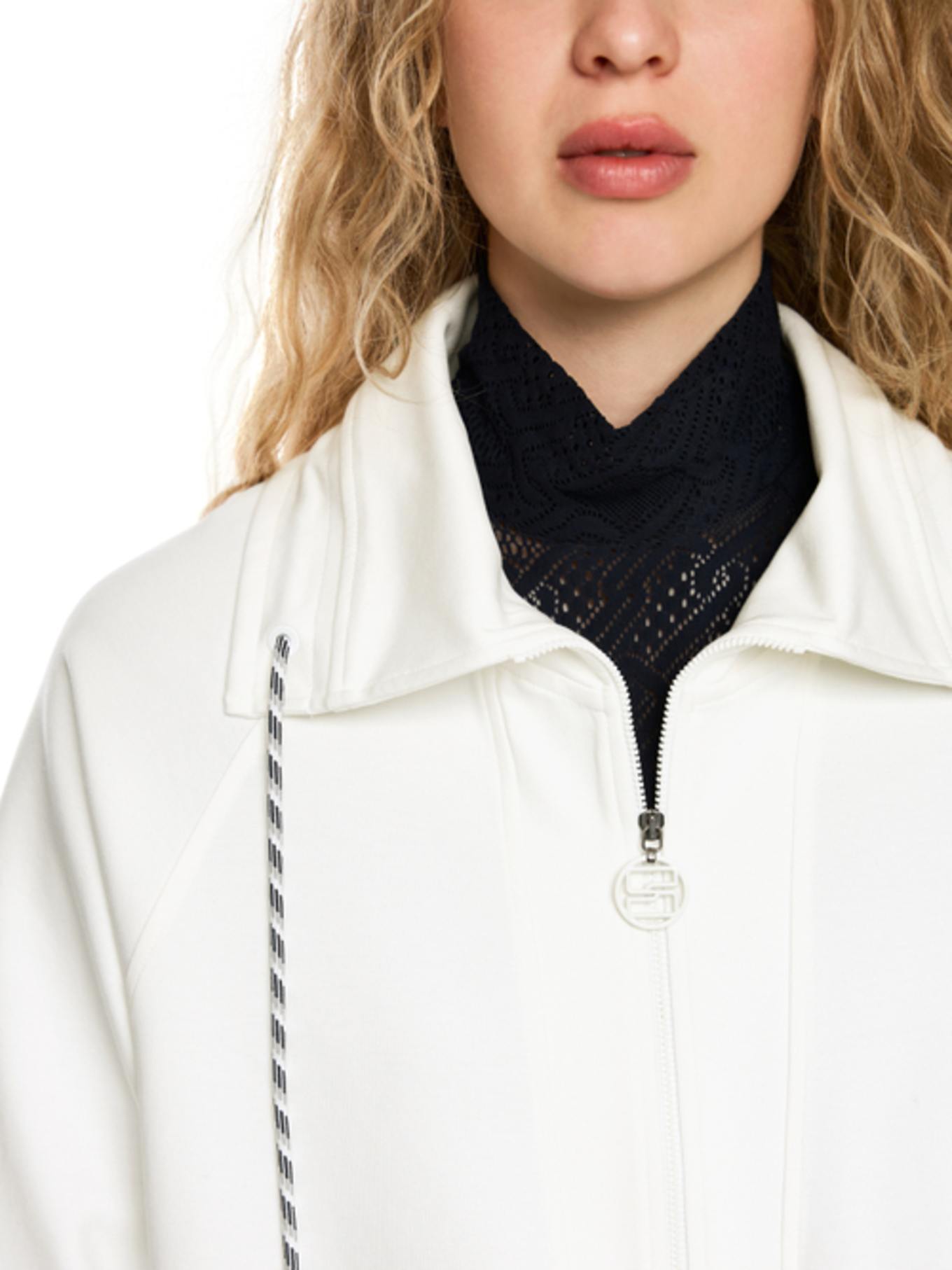 MARC CAIN Sweat-Shirt: WEISS/ CREME