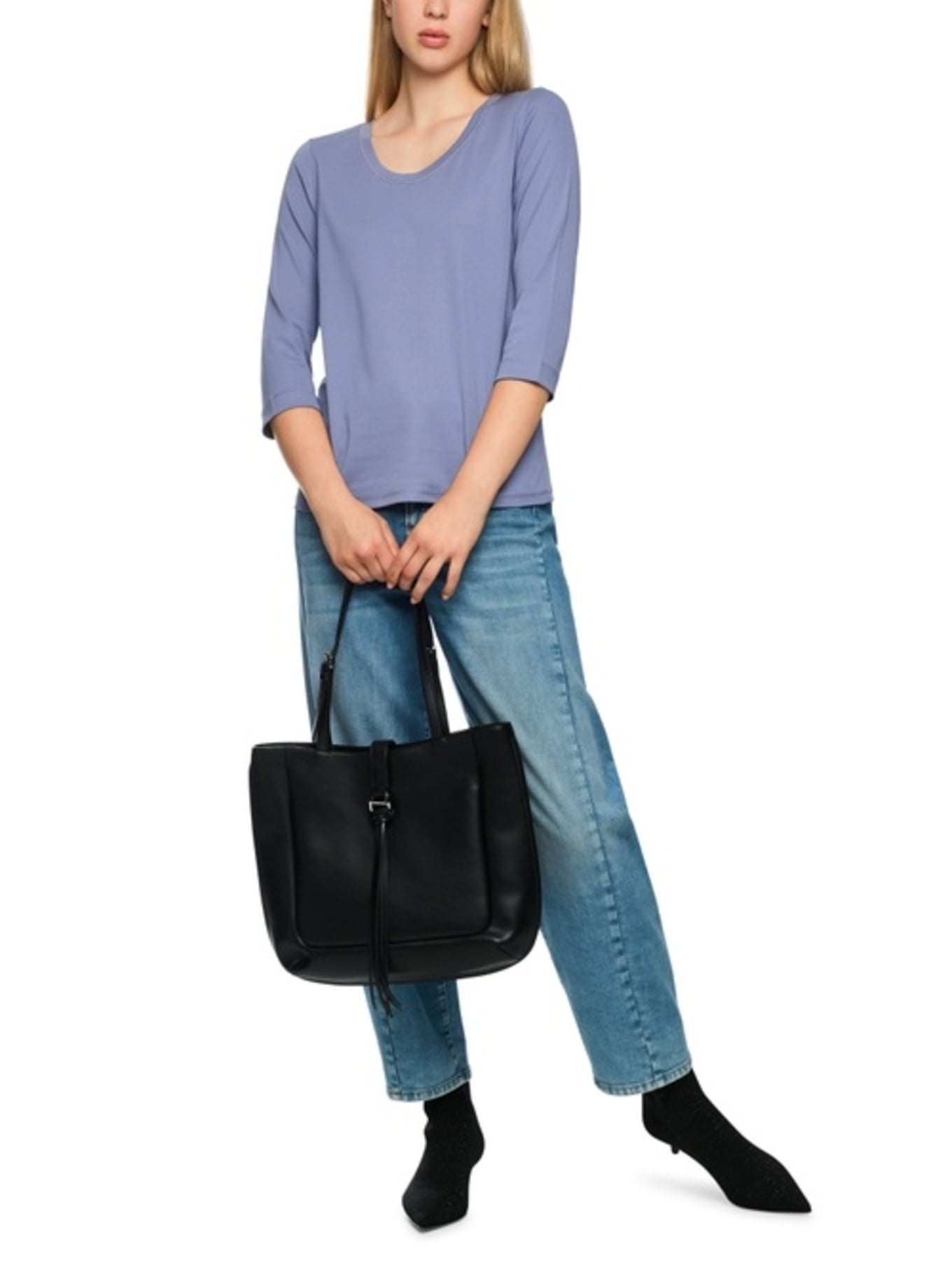 MARC CAIN Shirt mit 3/4-Arm: LILA