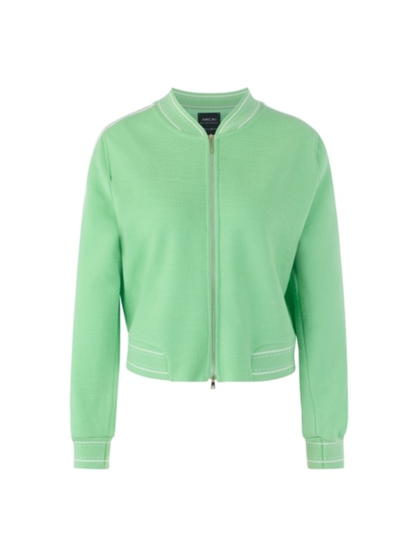 MARC CAIN Blouson mit Galonstreifen: HELLGRÜN