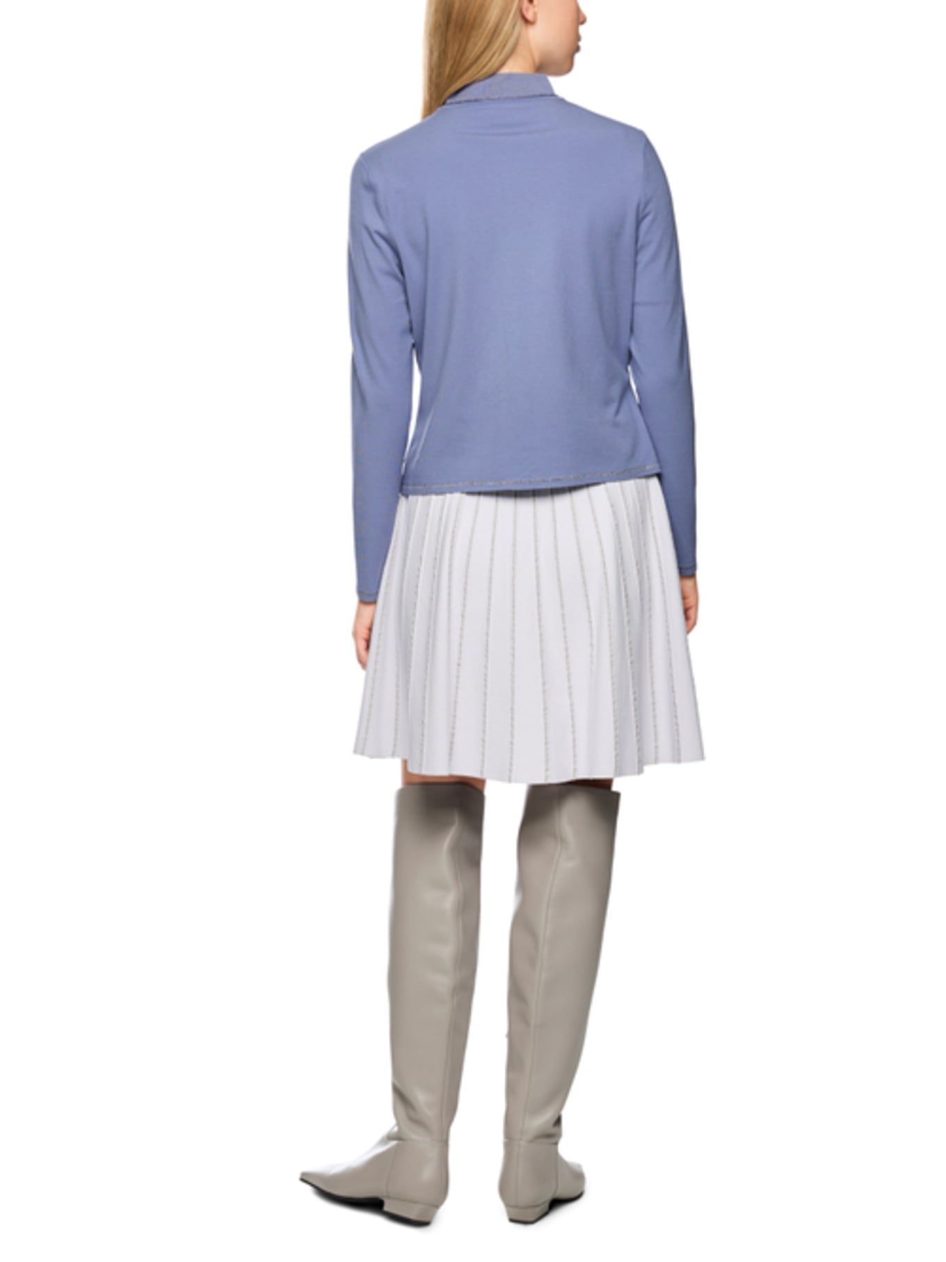 MARC CAIN Strickjacke mit Glitzergarn: LILA