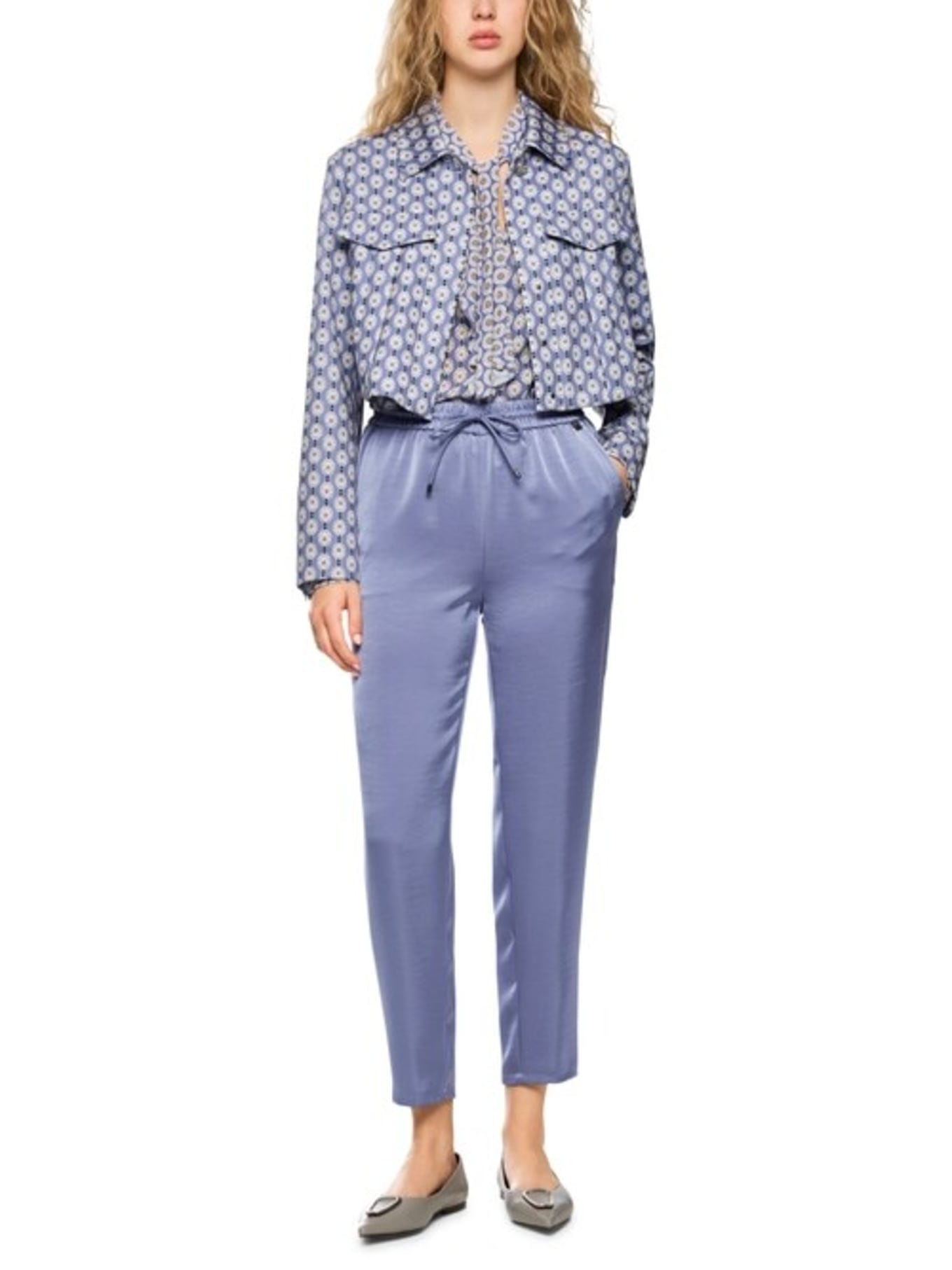 MARC CAIN 7/8-Hose RHODOS im Jogging-Stil: LILA