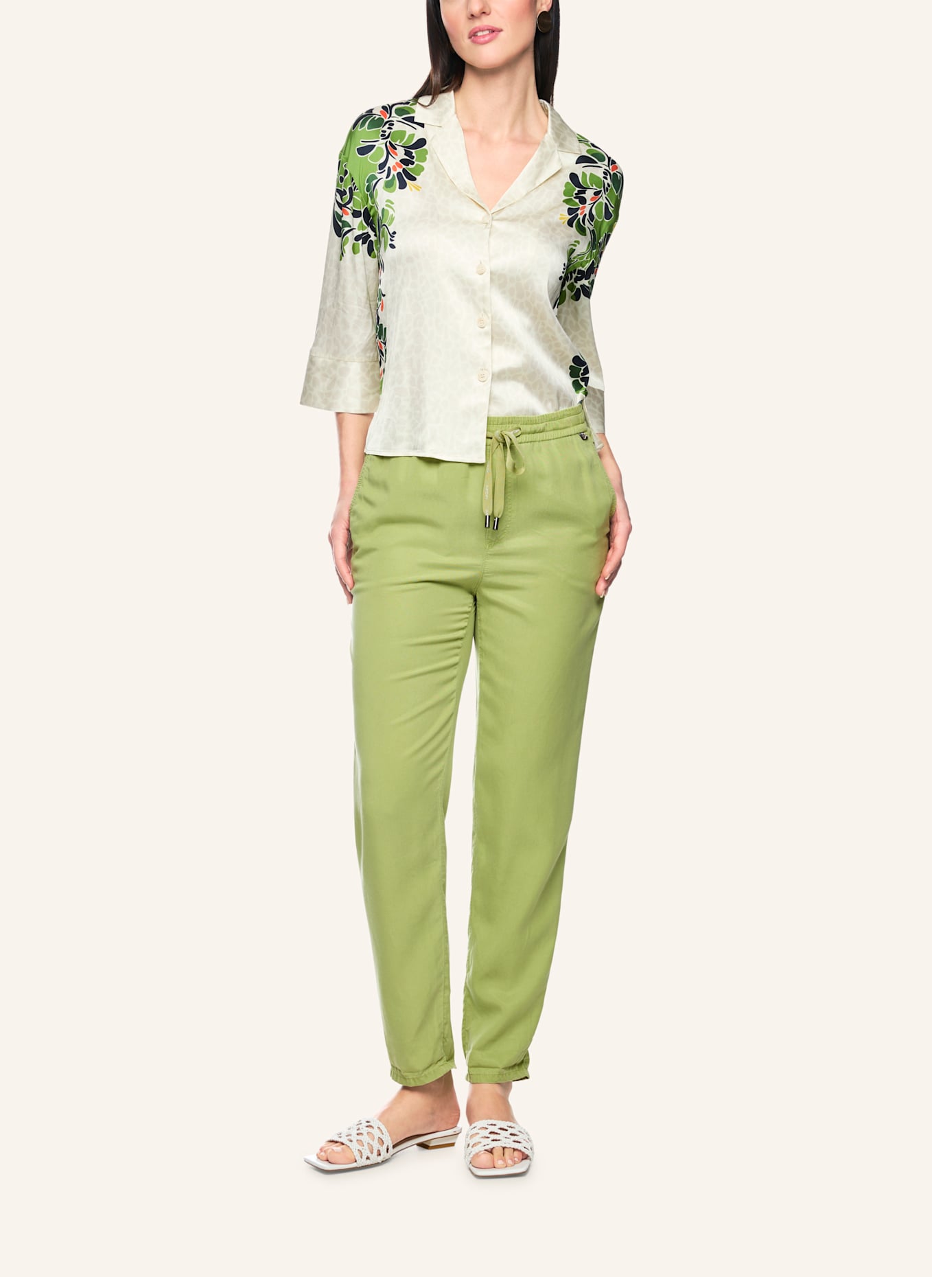 MARC CAIN Hose RHODOS im Jogging-Stil: GRÜN