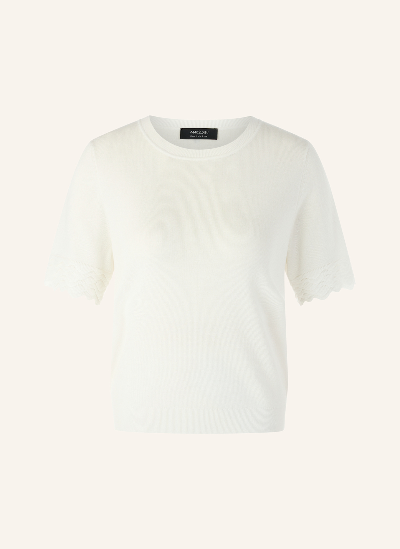 MARC CAIN Pullover: WEISS/ CREME