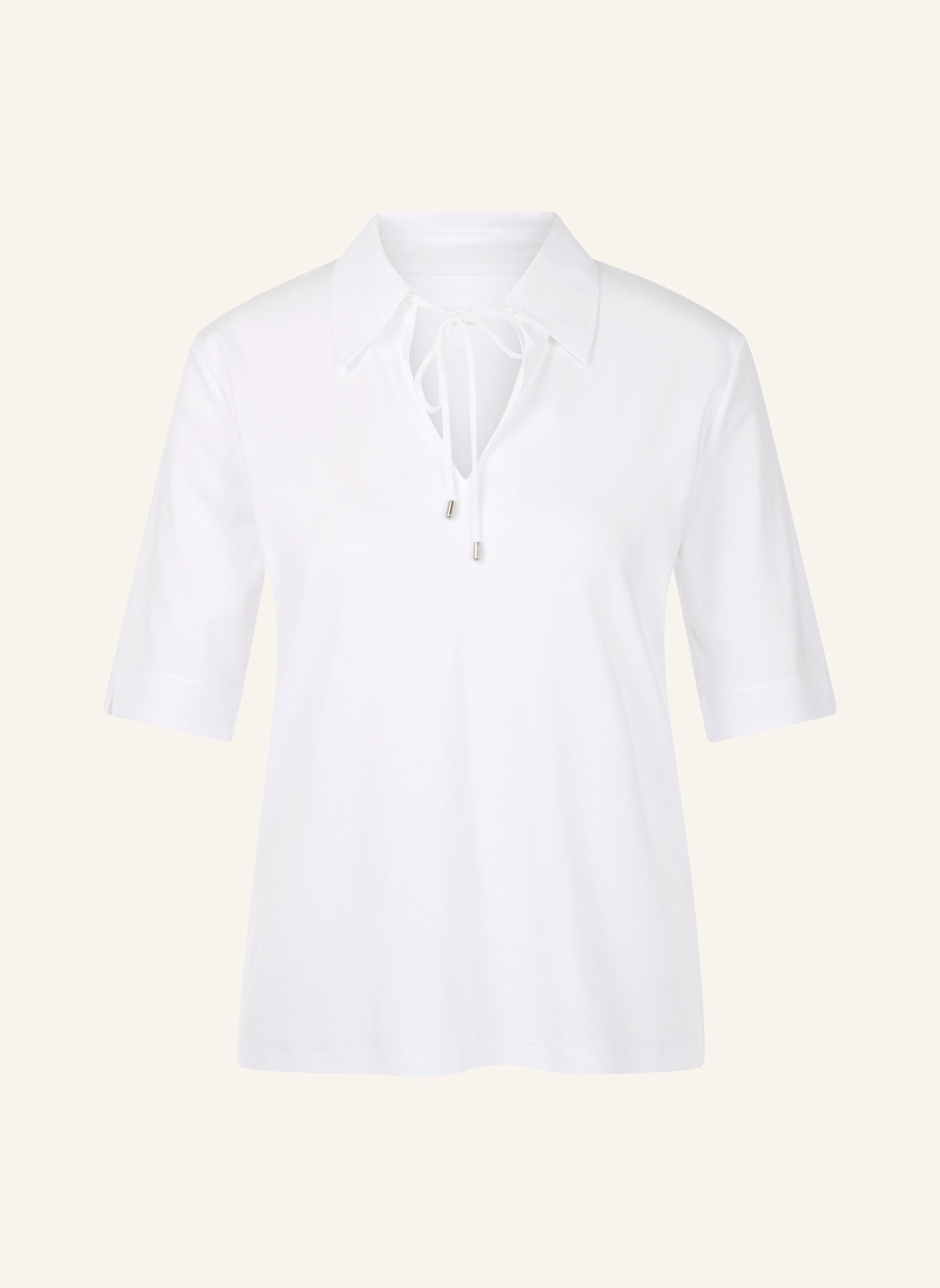 MARC CAIN Poloshirt: WEISS