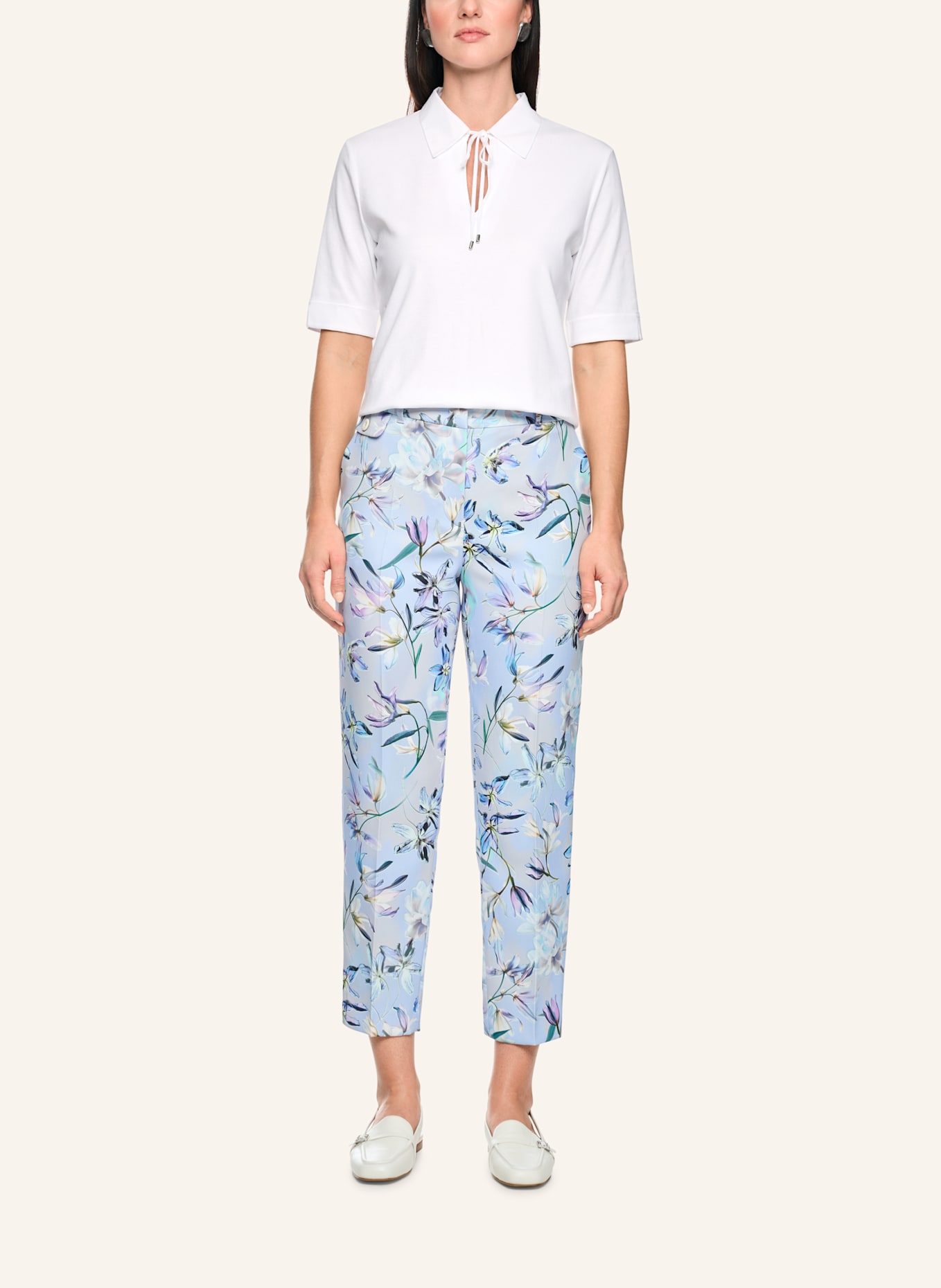 MARC CAIN Poloshirt: WEISS