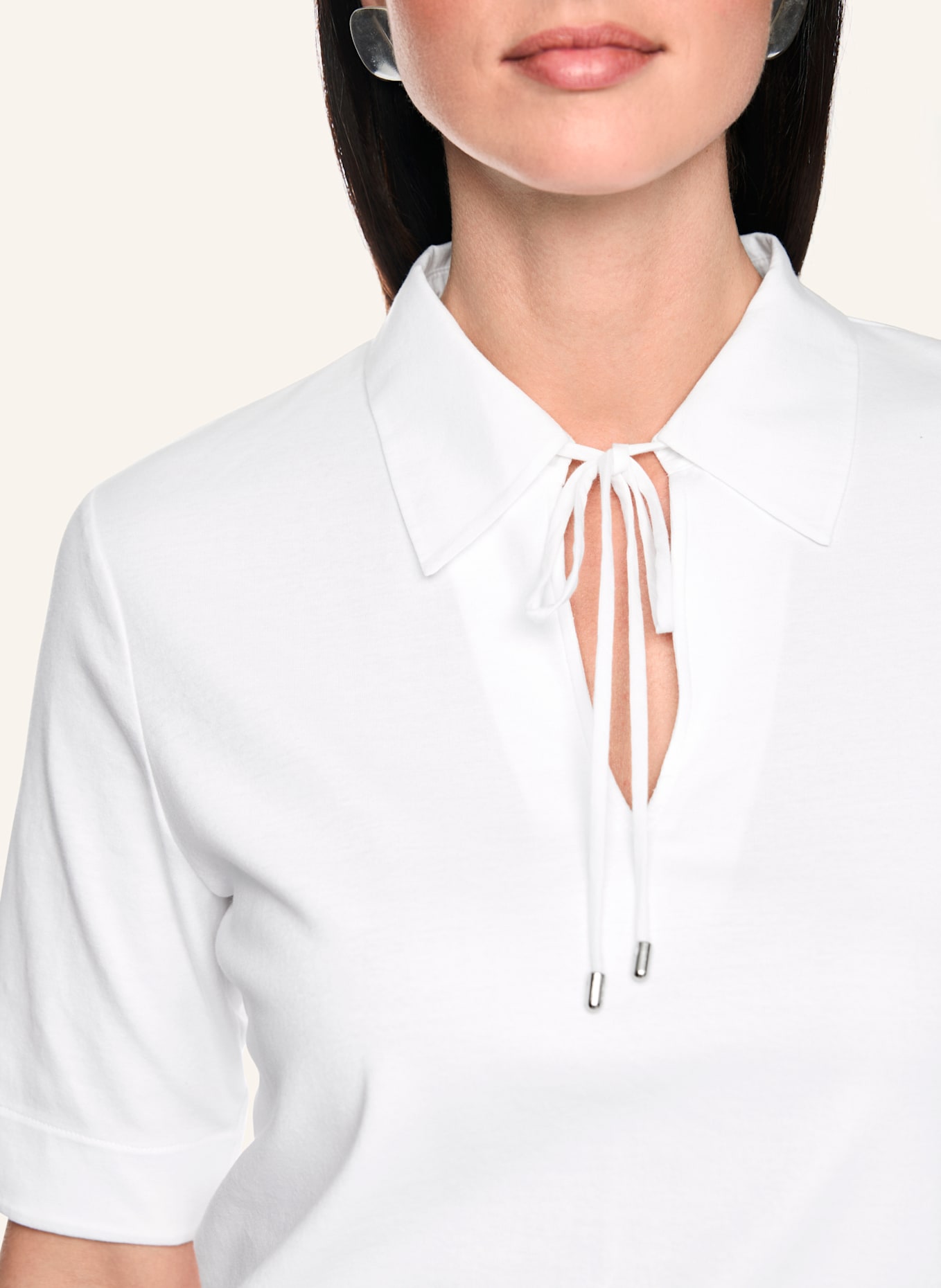 MARC CAIN Poloshirt: WEISS