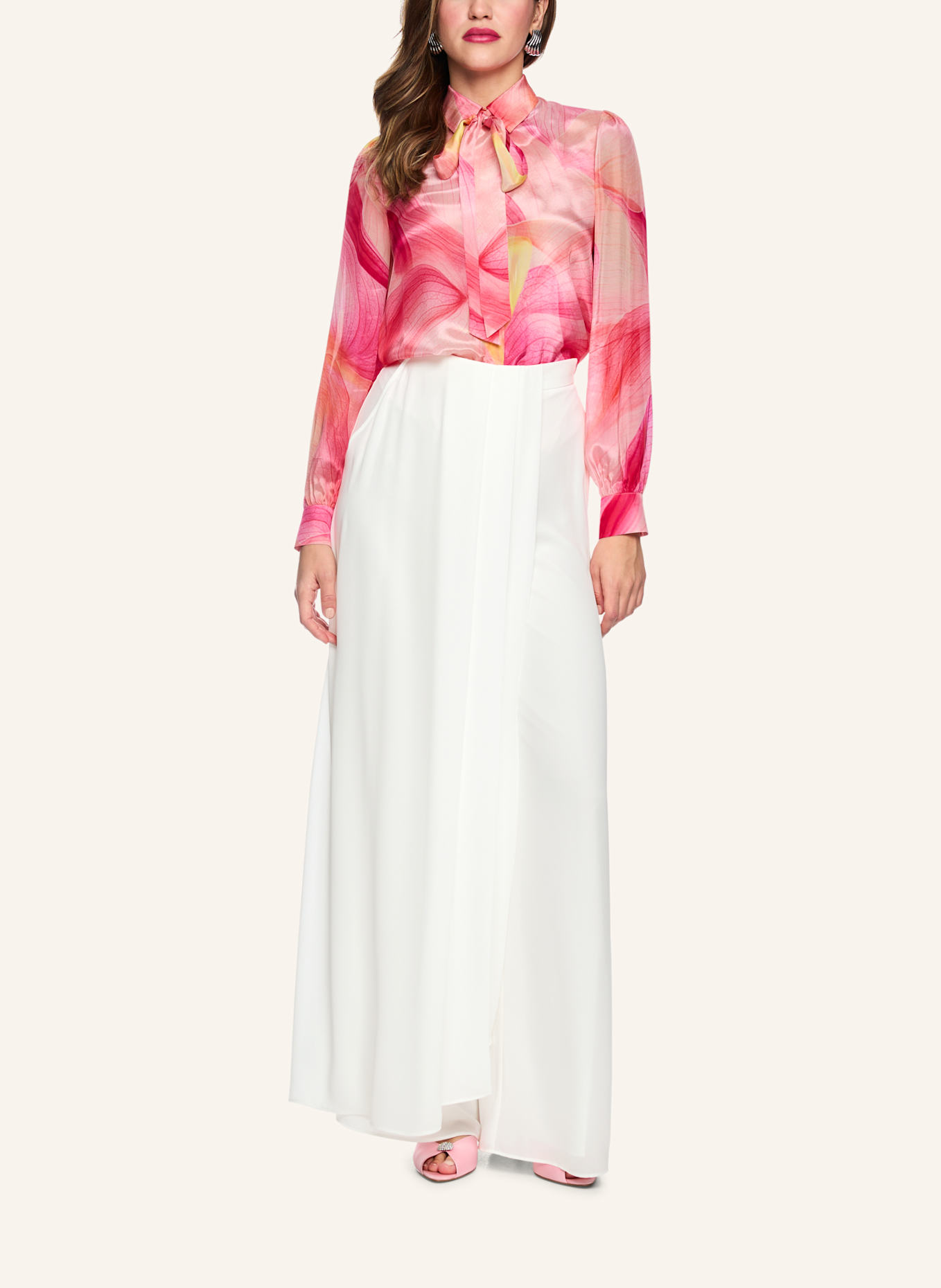 MARC CAIN Hose WILLMAR: WEISS/ CREME