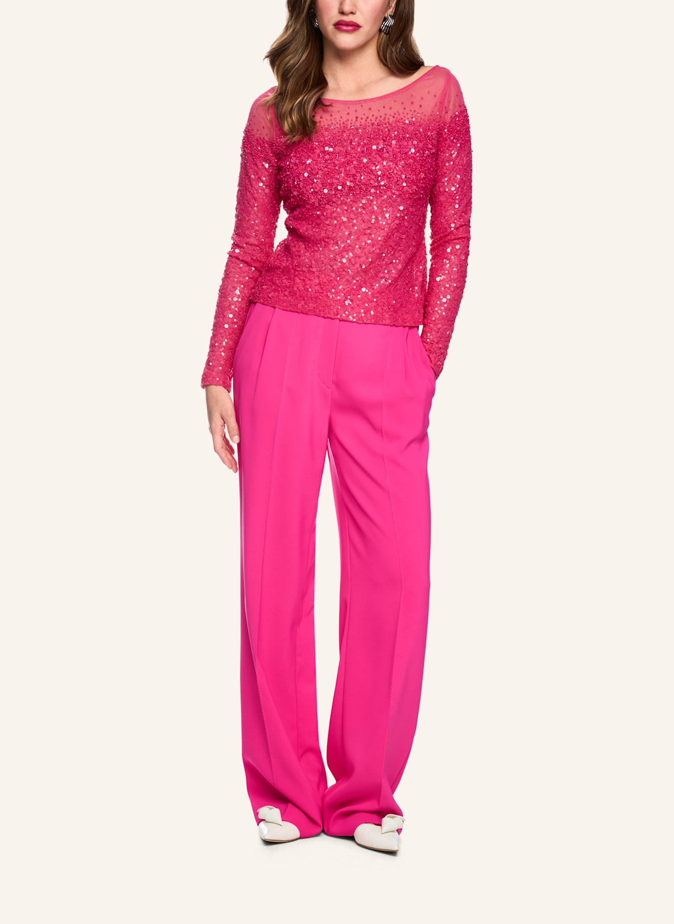 MARC CAIN Marlenehose WASCO: LILA