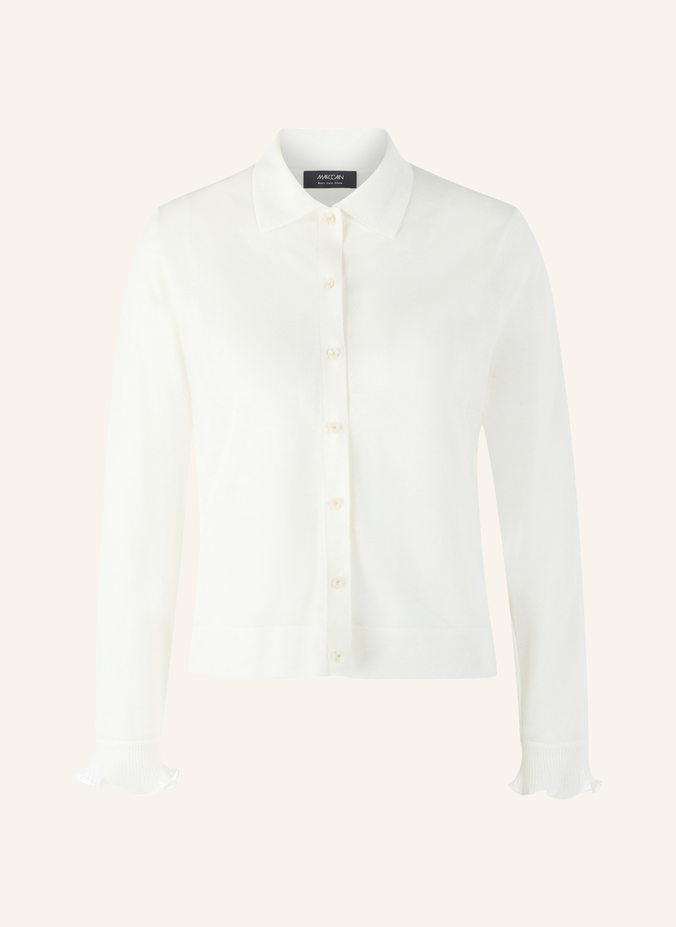 MARC CAIN Cardigan: WEISS/ CREME