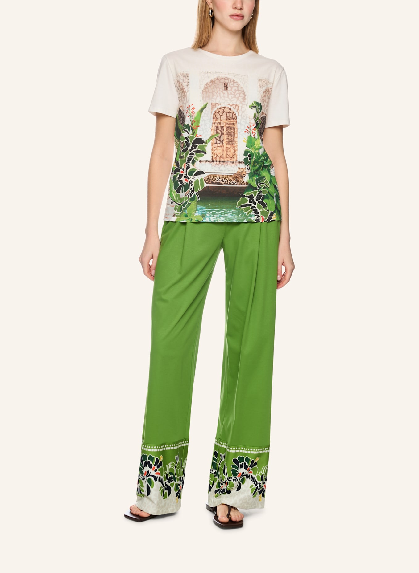 MARC CAIN T-Shirt: WEISS/ CREME