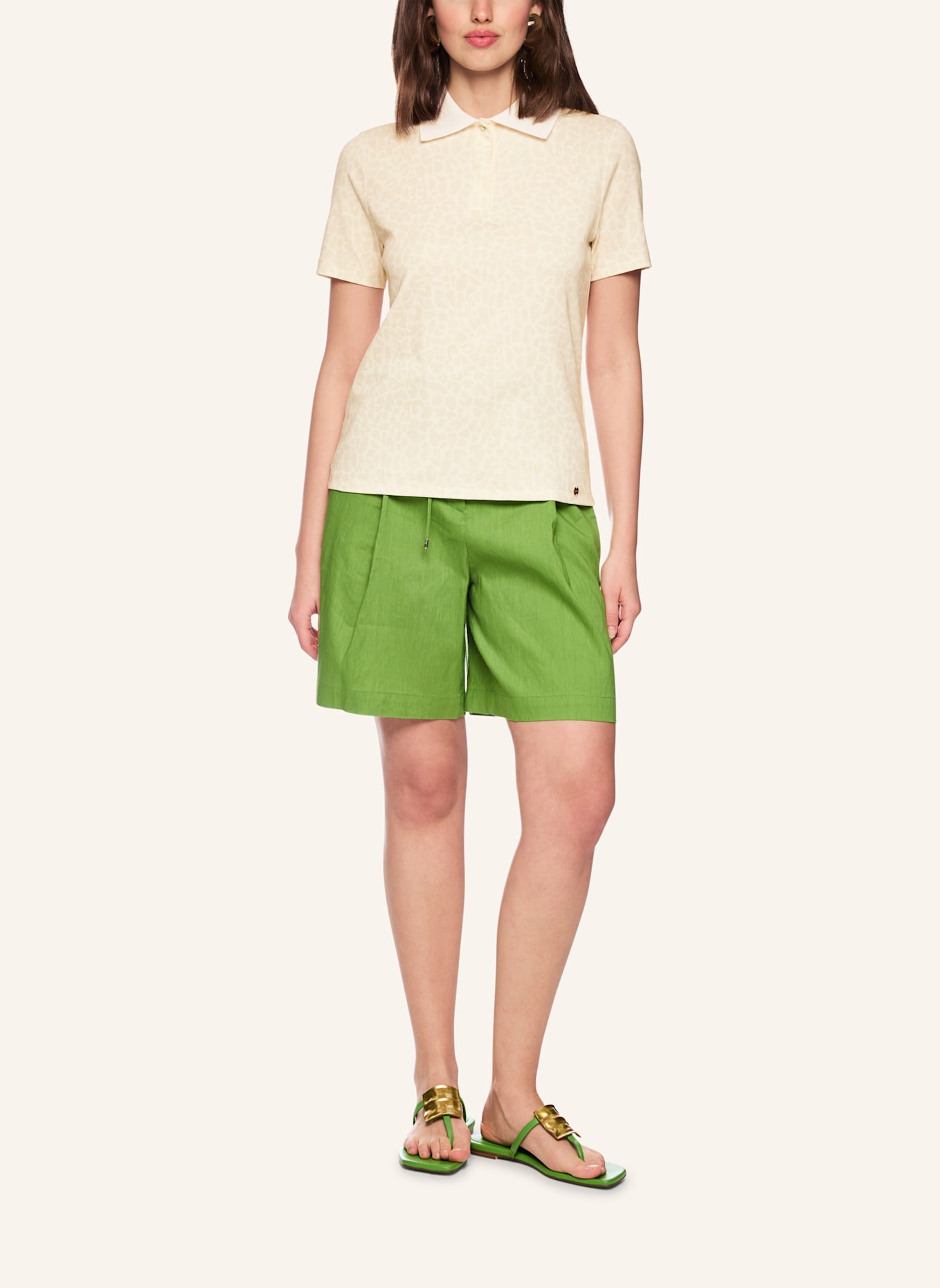 MARC CAIN Poloshirt: BEIGE