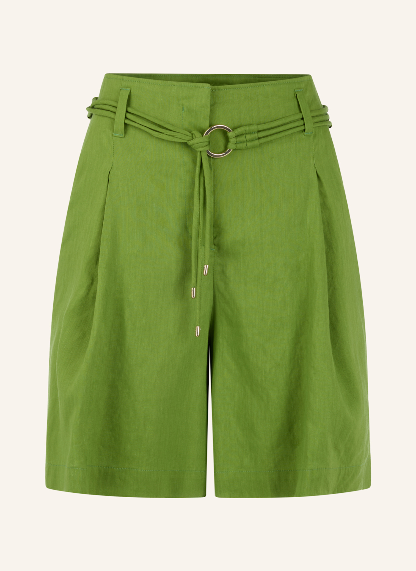 MARC CAIN Shorts WARANGAL mit Leinen: GRÜN