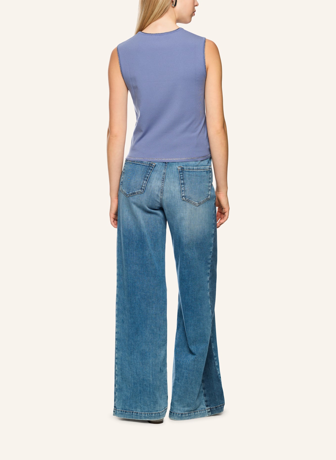 MARC CAIN Top mit Glitzergarn: LILA