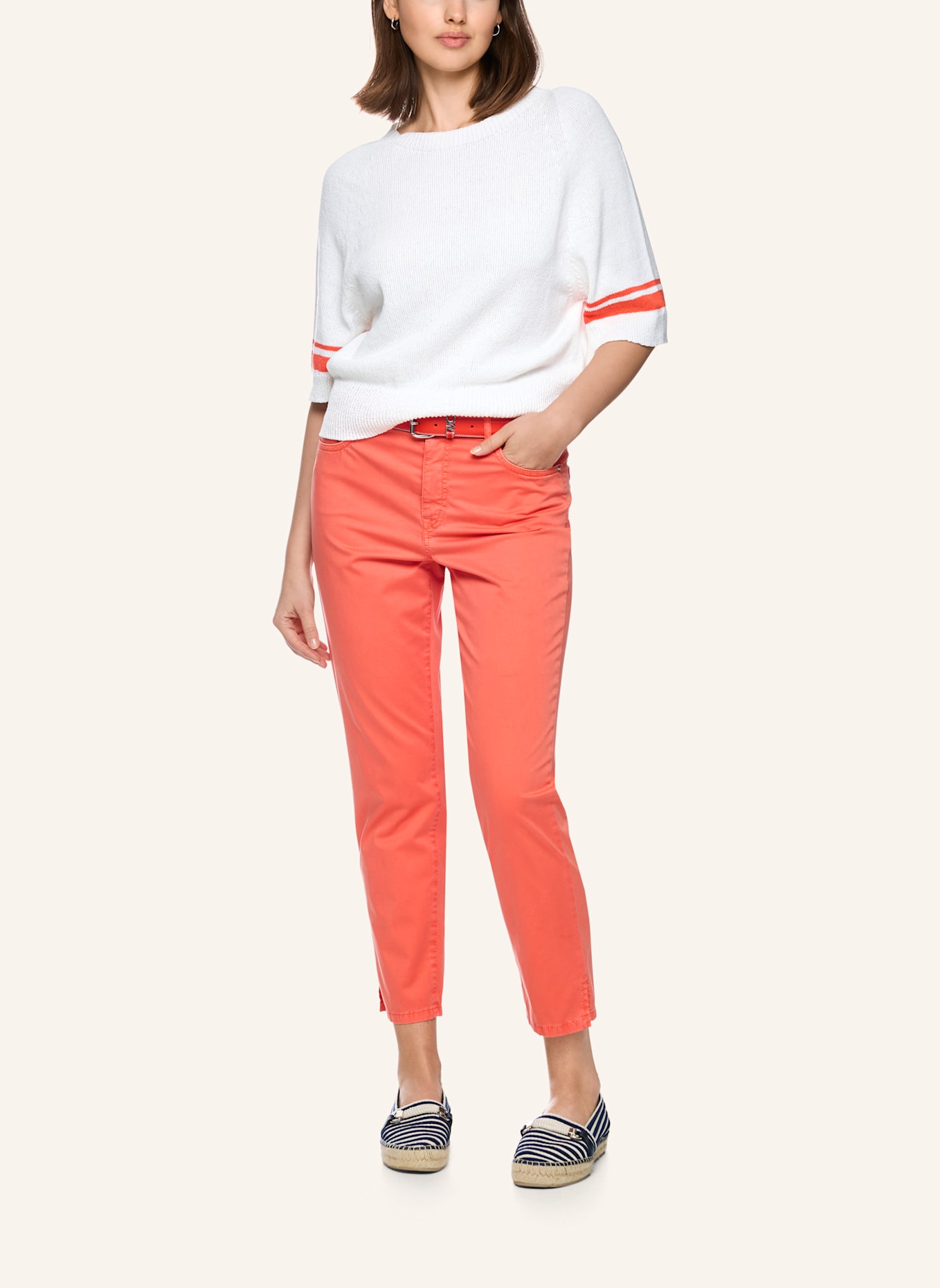 MARC CAIN Pullover: WEISS