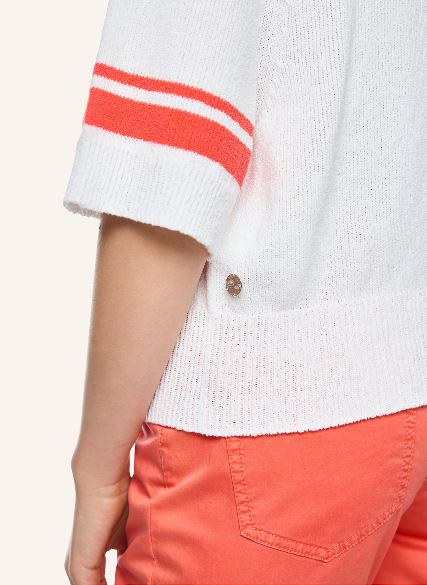 MARC CAIN Pullover: WEISS