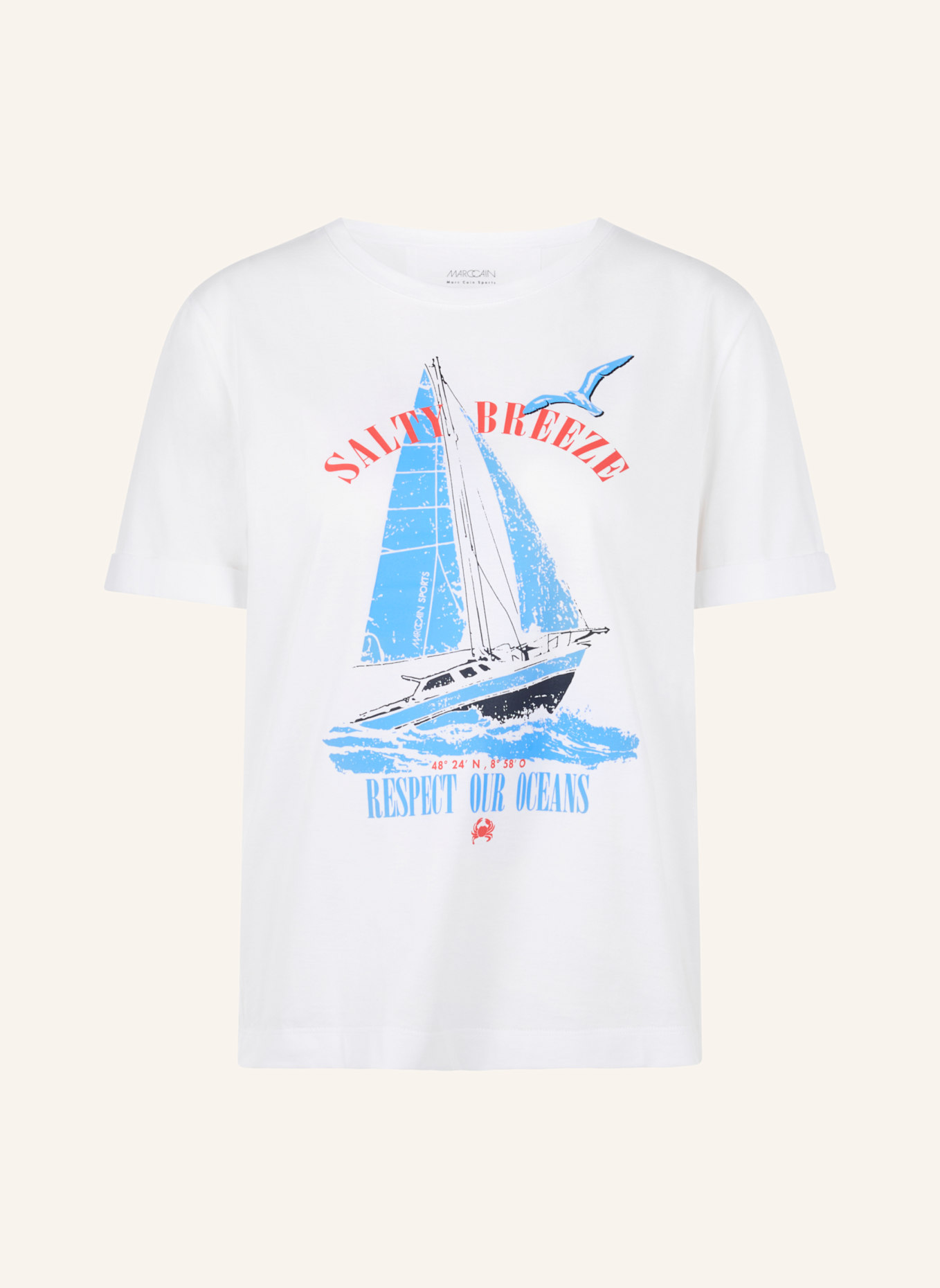 MARC CAIN T-Shirt: WEISS