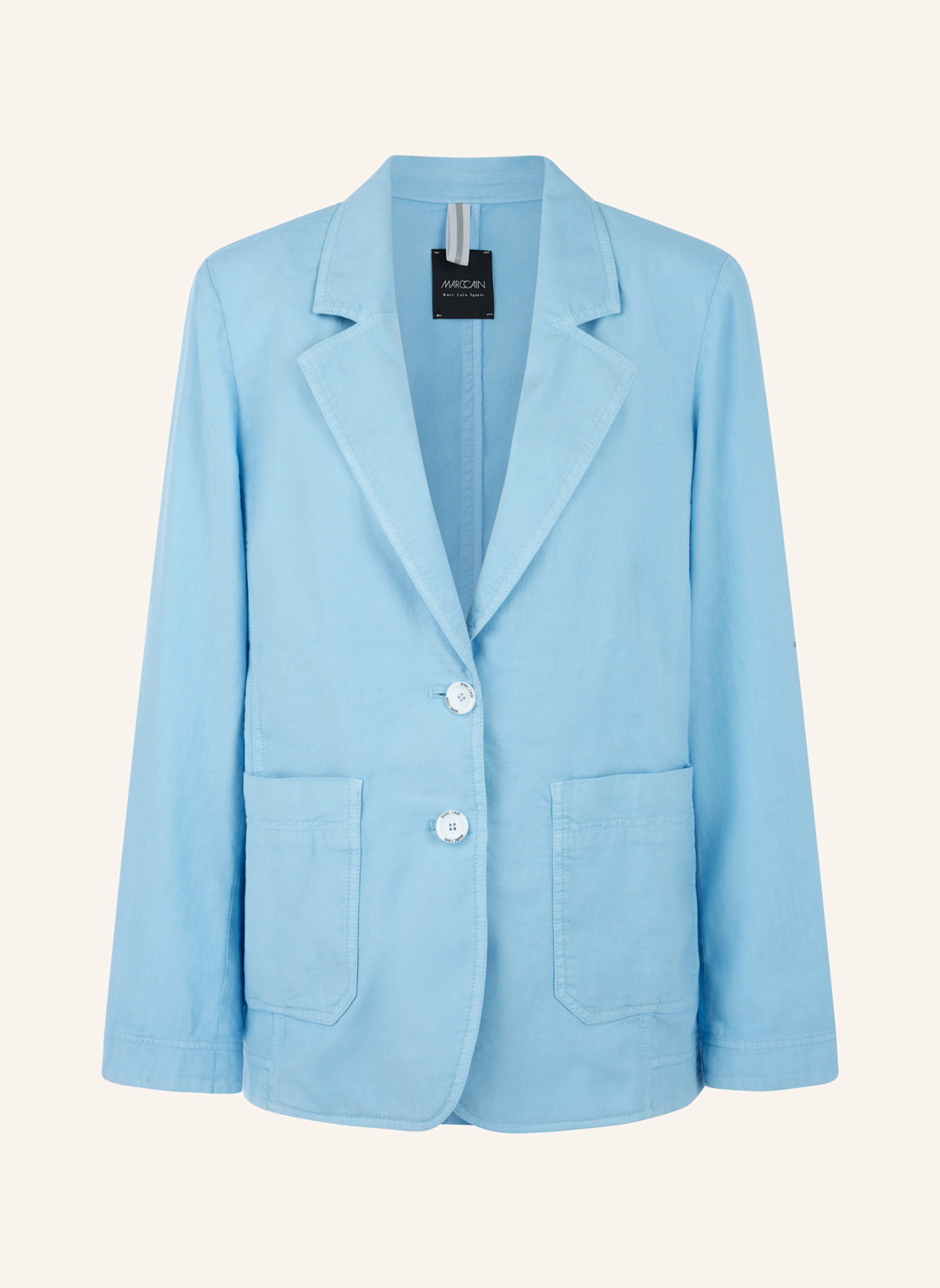 MARC CAIN Blazer mit Leinen: HELLBLAU
