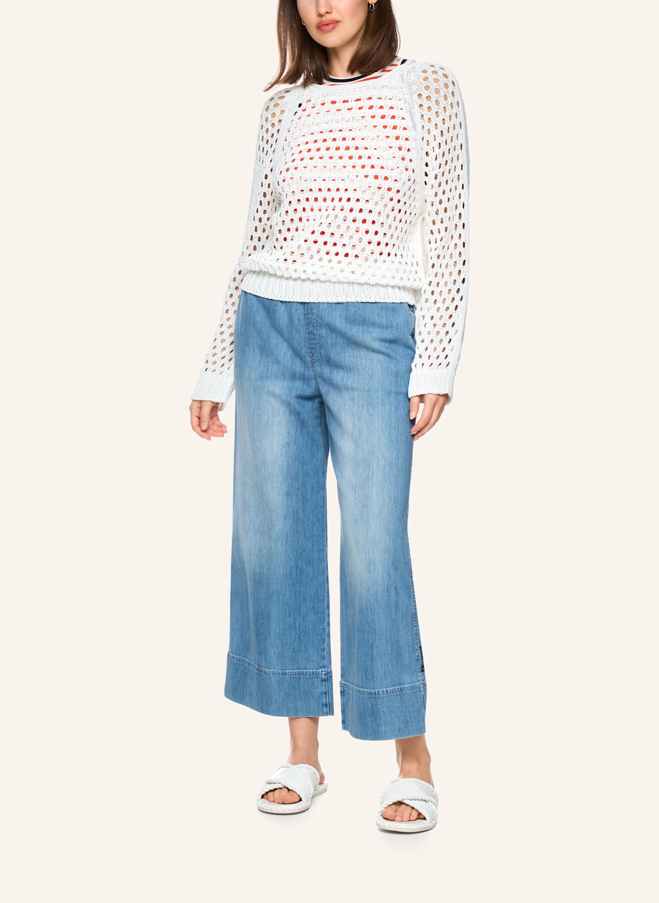 MARC CAIN Pullover: WEISS