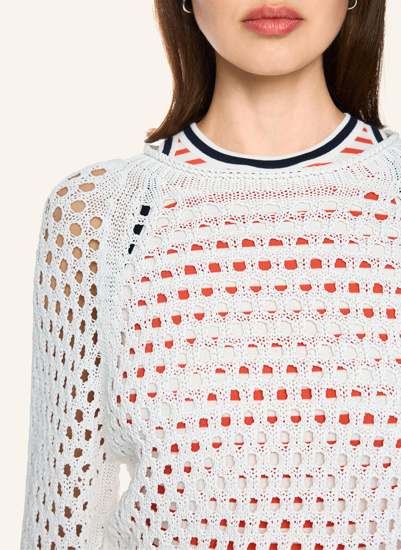 MARC CAIN Pullover: WEISS